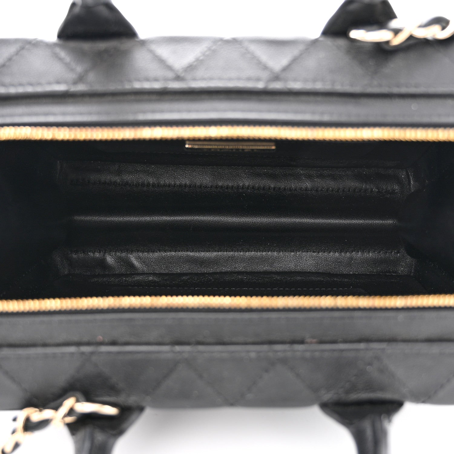 Chanel Calfskin Quilted Studded Square Vanity Case Black 5 of 10