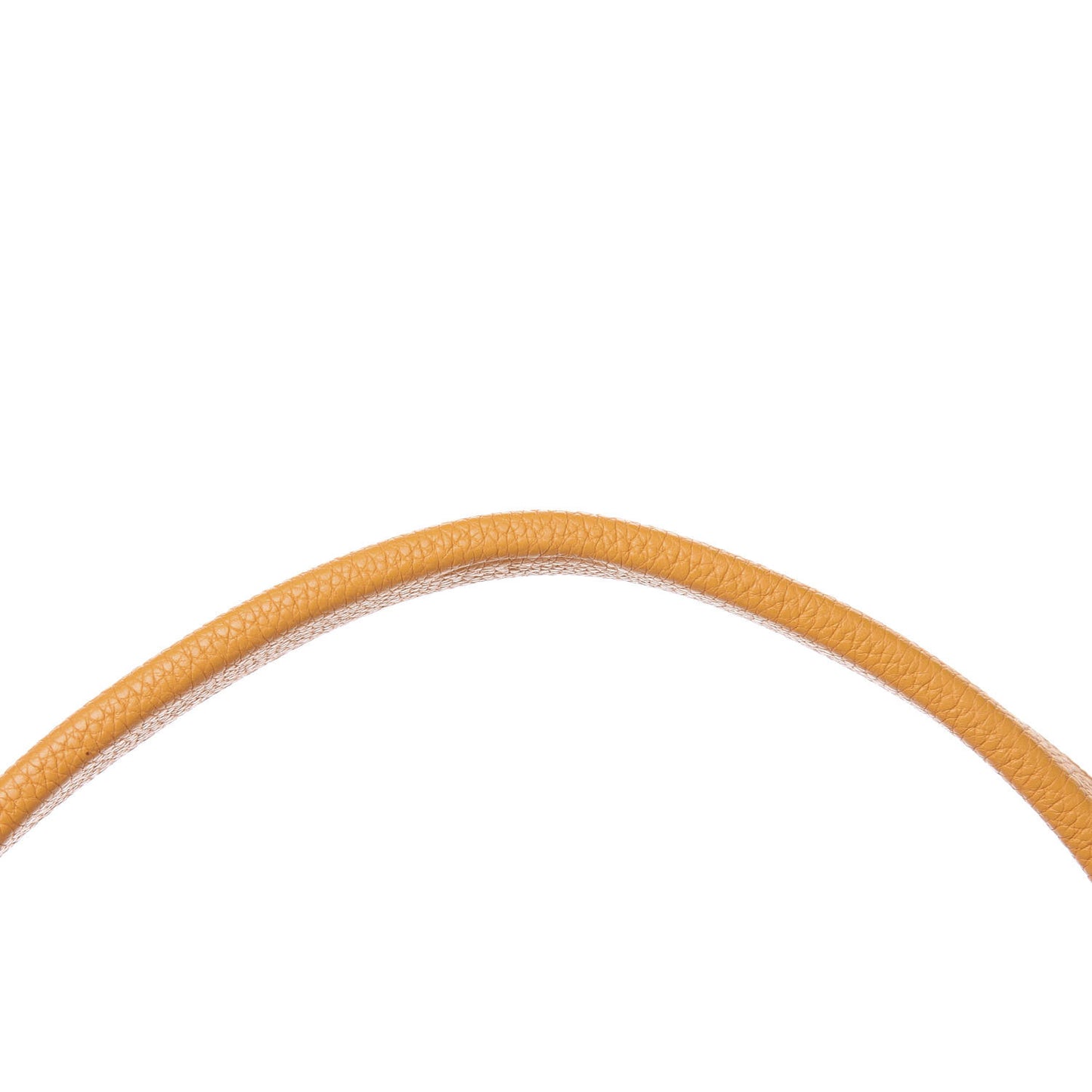 Drummed Calfskin Medium Edge Shoulder Bag Ocre