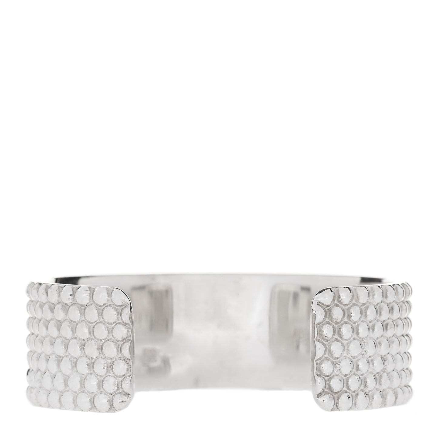 Sterling Silver Diamond Point Wide Cuff Bracelet