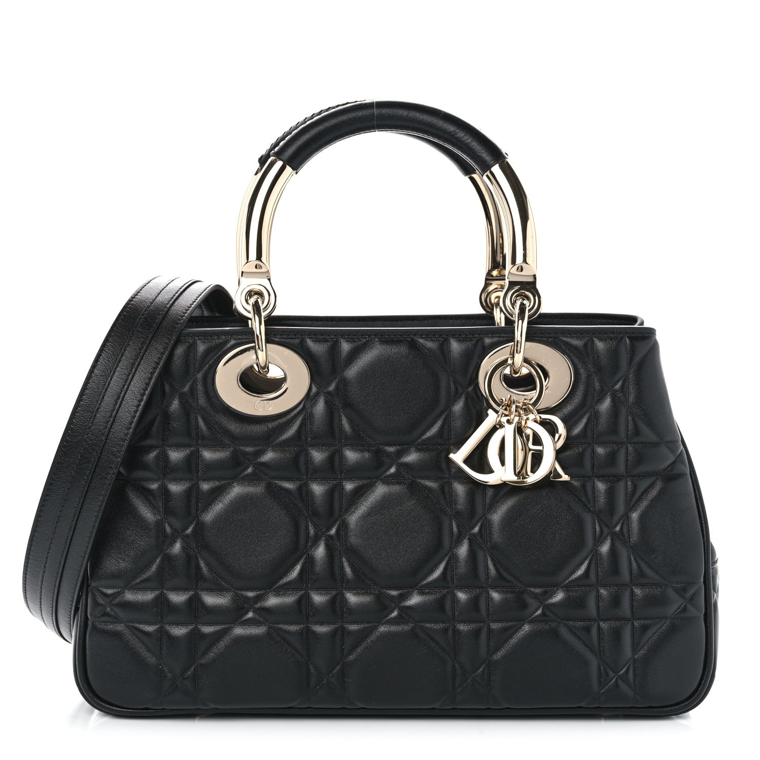 Christian Dior Calfskin Cannage Medium The Lady 95.22 Black 1 of 10