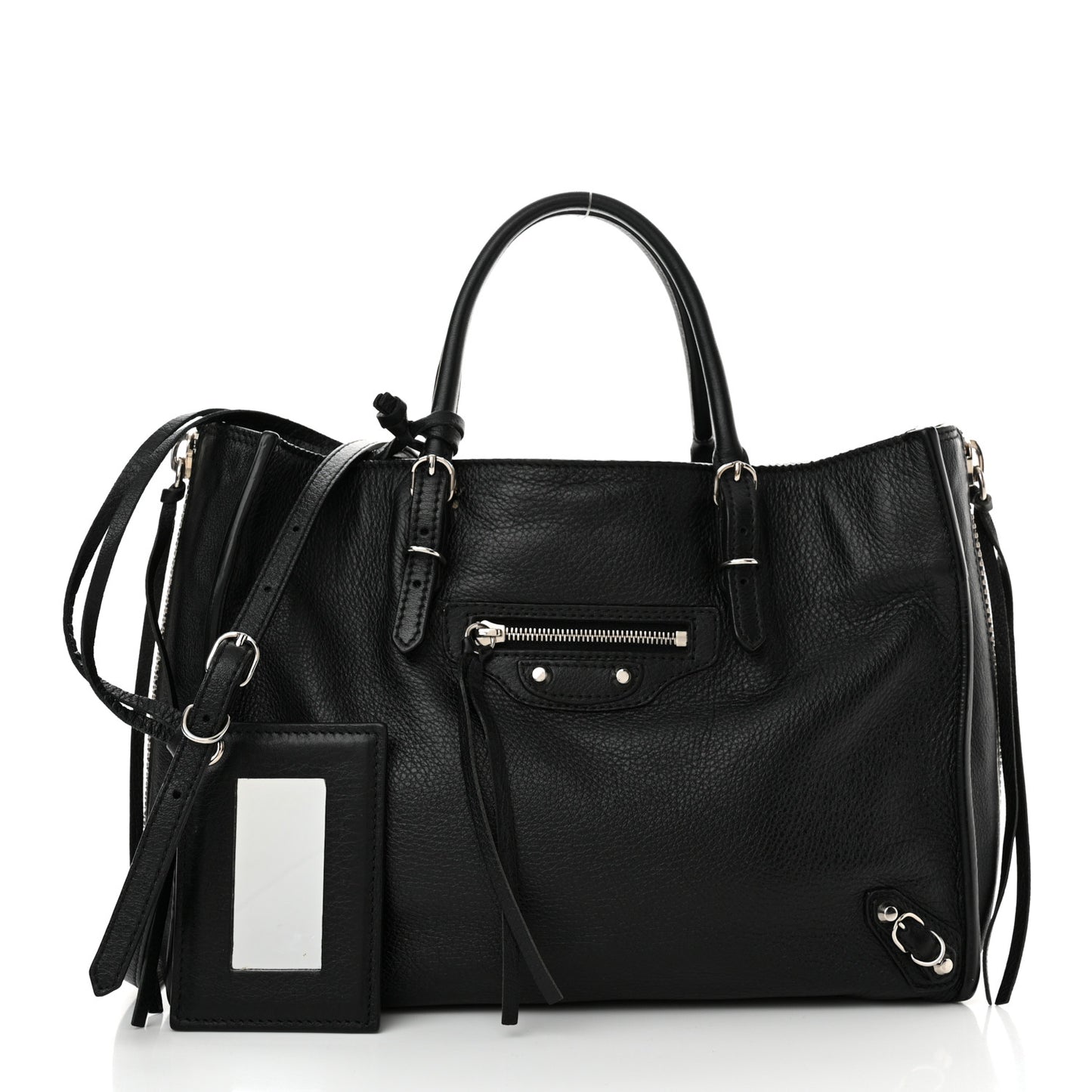 Calfskin Papier Mini A4 Tote Black
