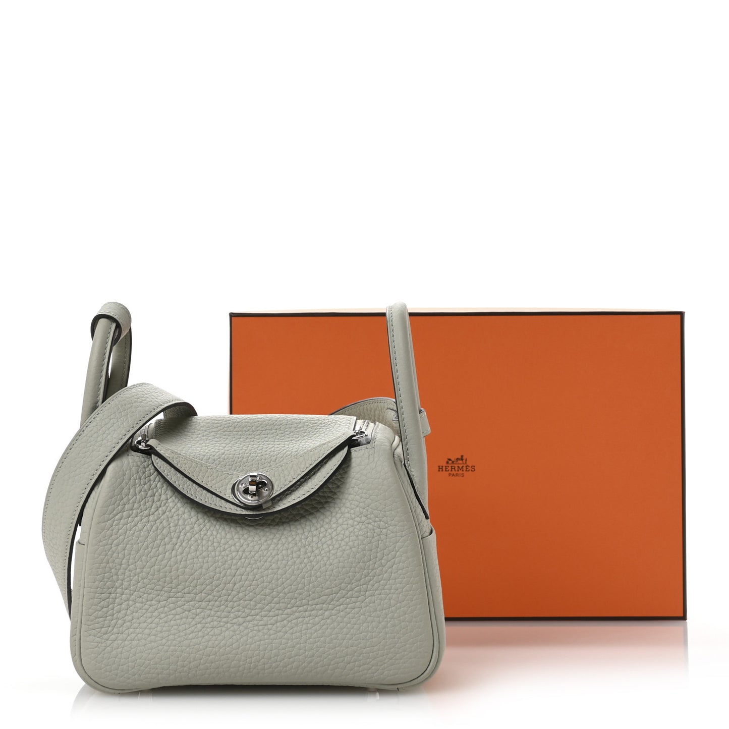 Taurillon Clemence Mini Lindy 20 Gris Neve