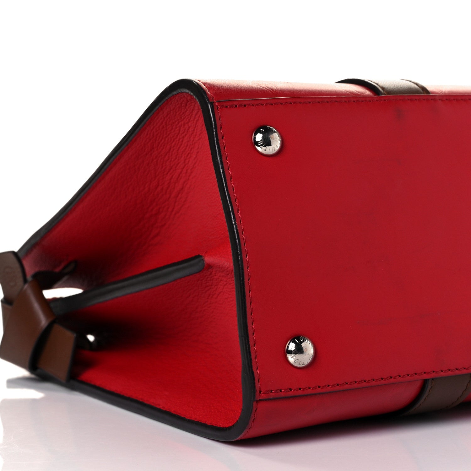 Louis Vuitton Monogram Cuir Plume Very Tote MM Rubis Noisette 7 of 8