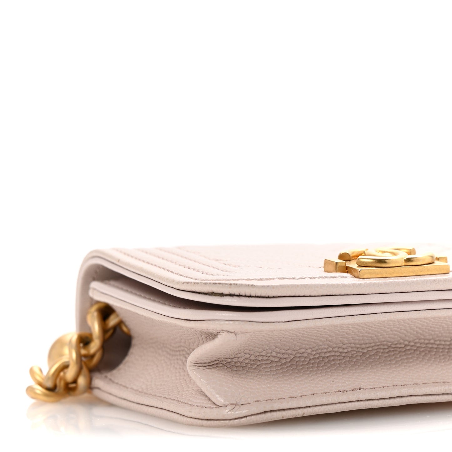 Caviar Chevron Quilted Boy Flap Waist Belt Bag Light Purple