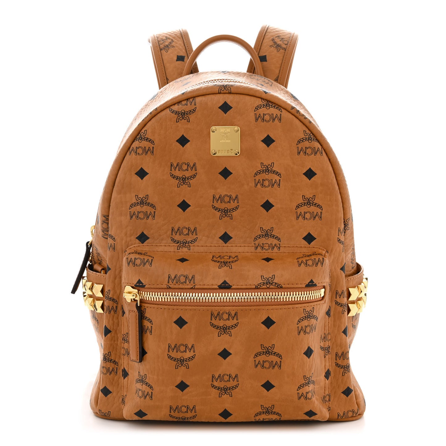 Visetos Small Side Stud Stark Backpack Cognac