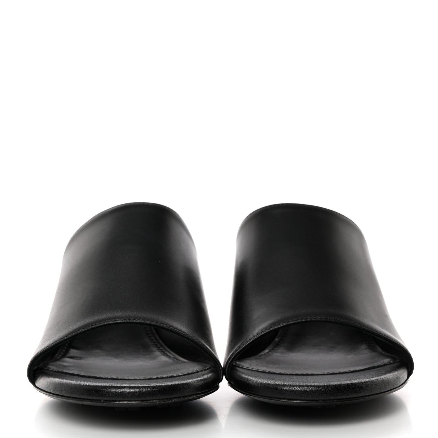 Smooth Nappa G Cube Mule Sandals 38.5 Black
