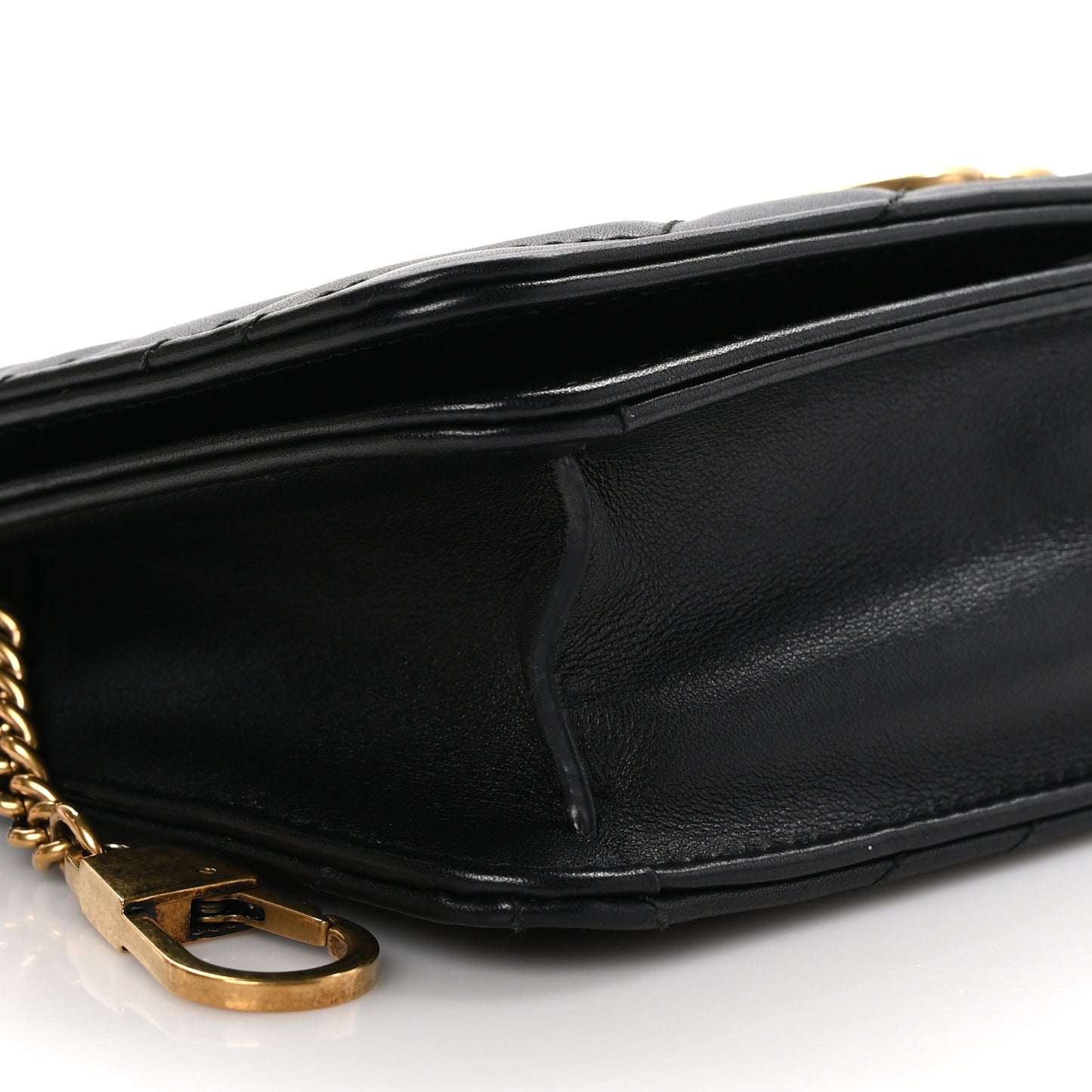 Calfskin Matelasse GG Marmont Mini Bag Black