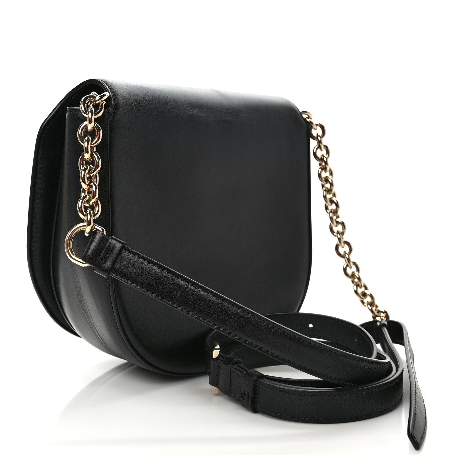 Salvatore Ferragamo Calfskin Large Vela Flap Bag Black 3 of 10