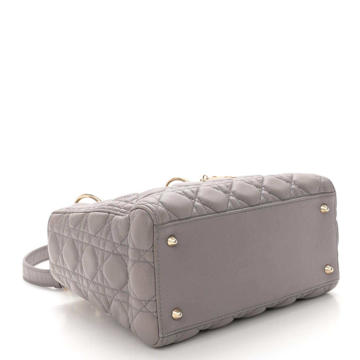 Lambskin Cannage Medium Lady Dior Grey