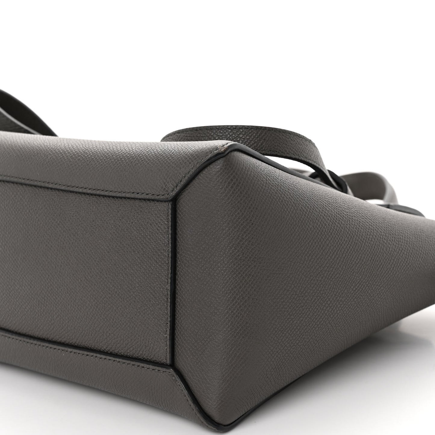 Grained Calfskin Micro Belt Bag Grey