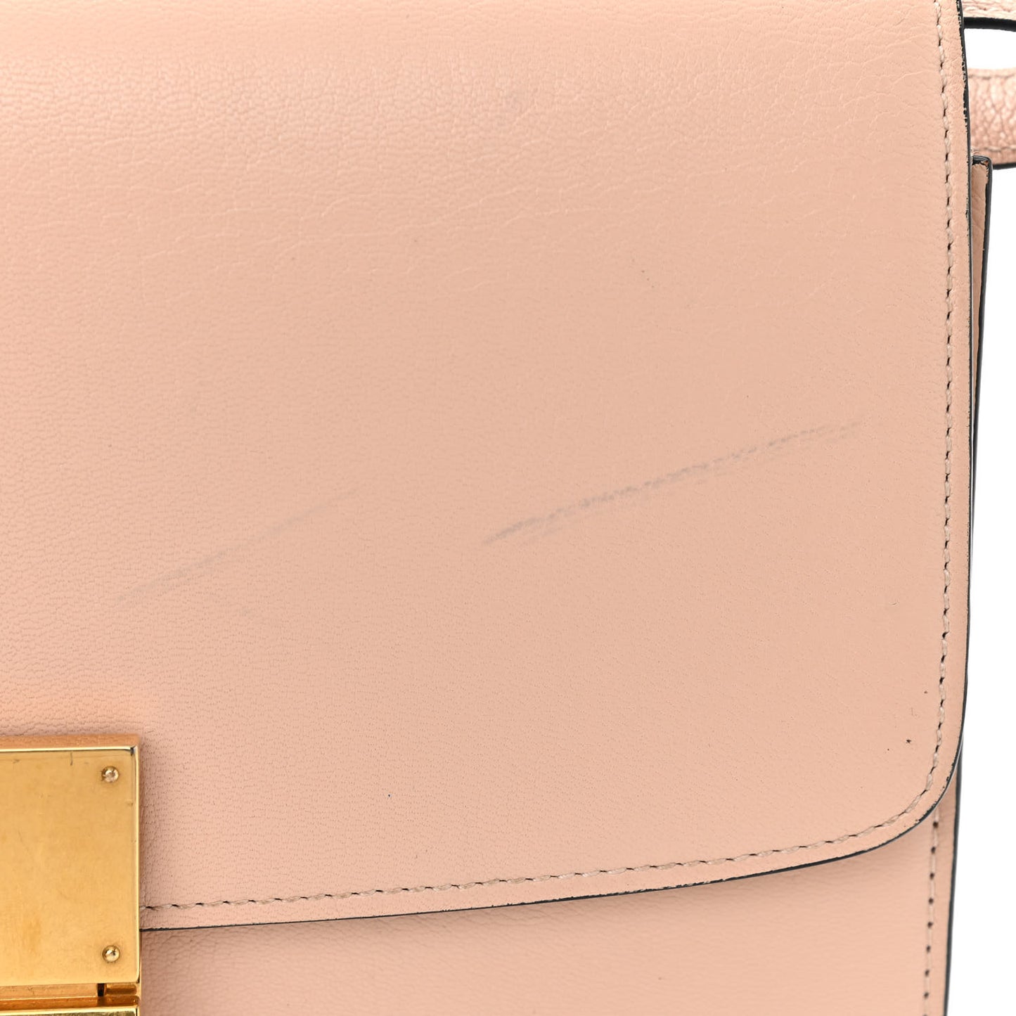 Shiny Goatskin Medium Classic Box Flap Bag Blush
