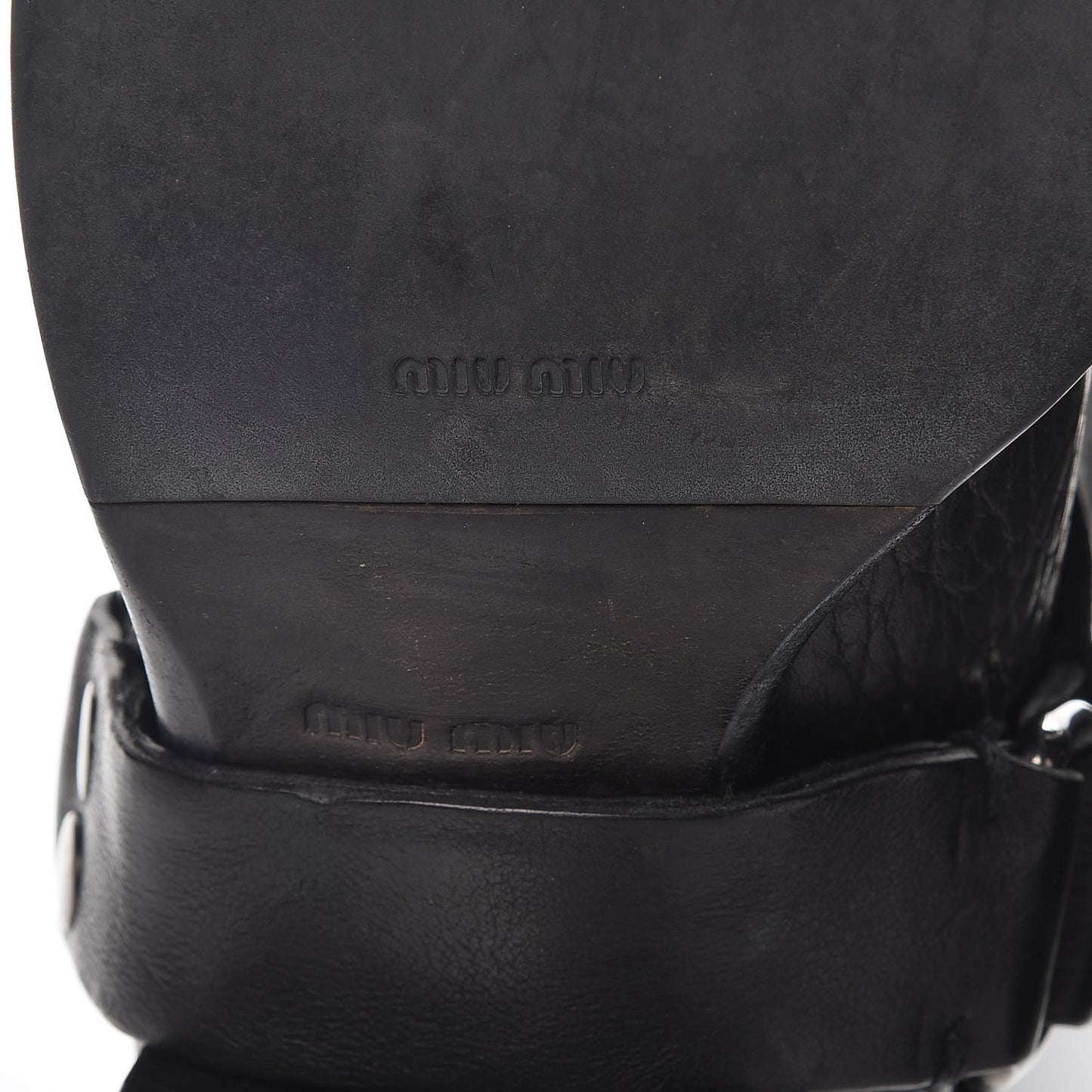 Calfskin Harness Motorcycle Boots 39 Black