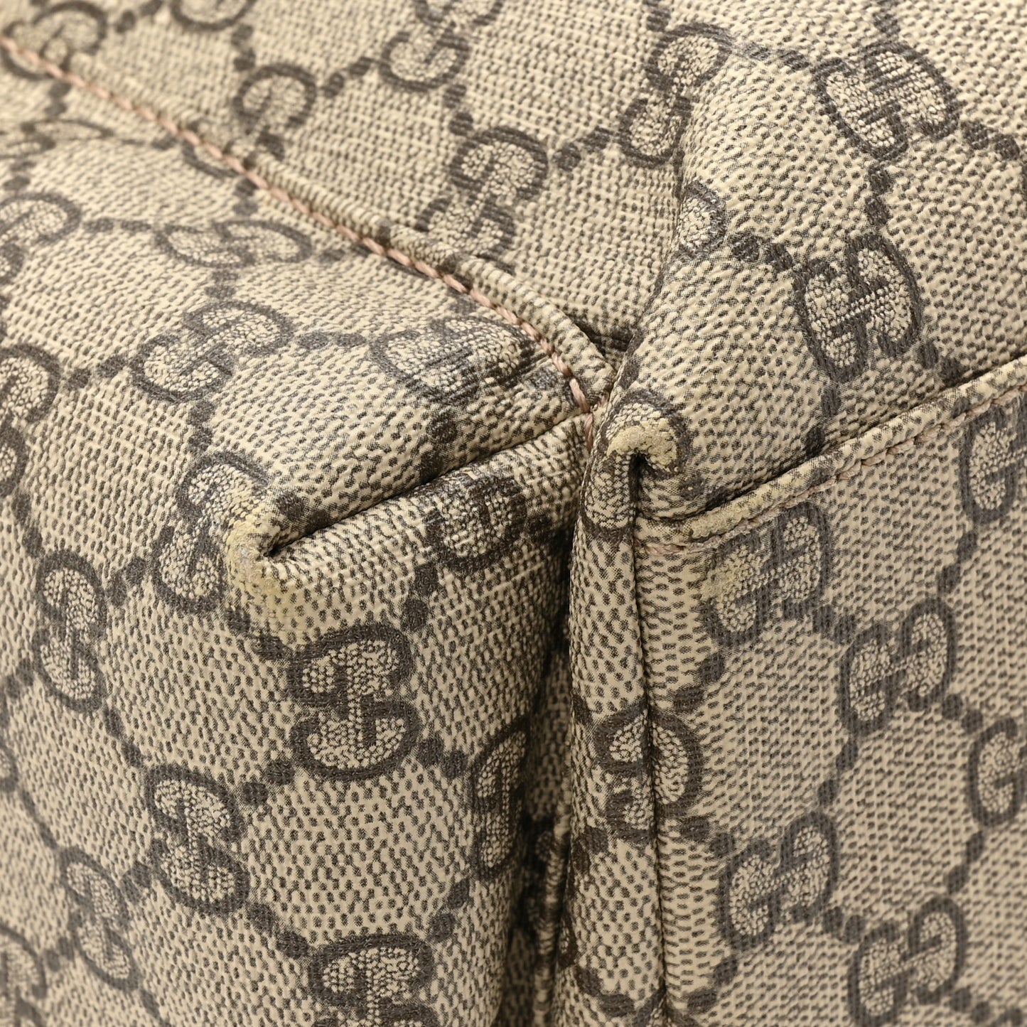 GG Plus Monogram Messenger Diaper Bag Dark Brown