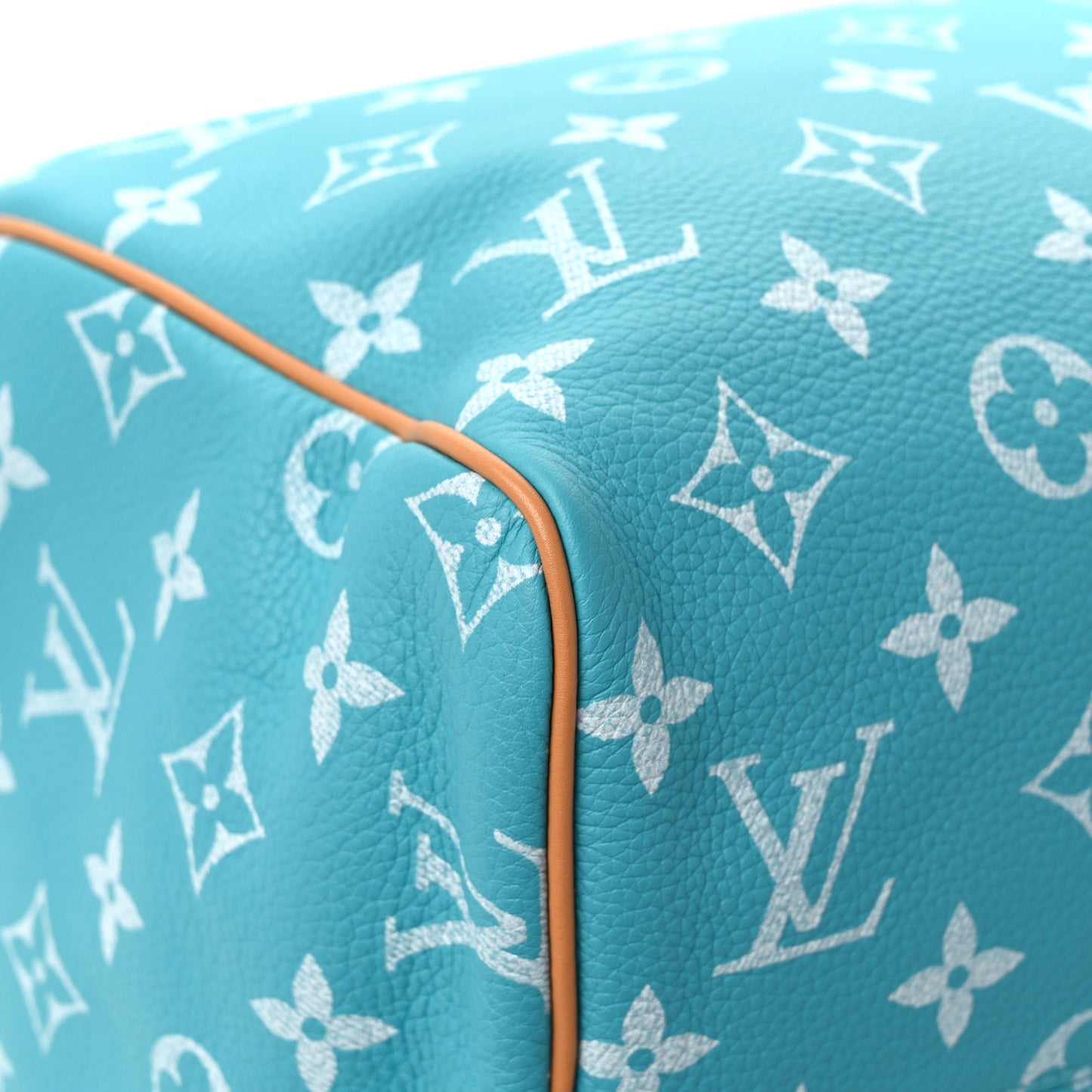 Calfskin Monogram Speedy P9 Bandouliere 40 Turquoise