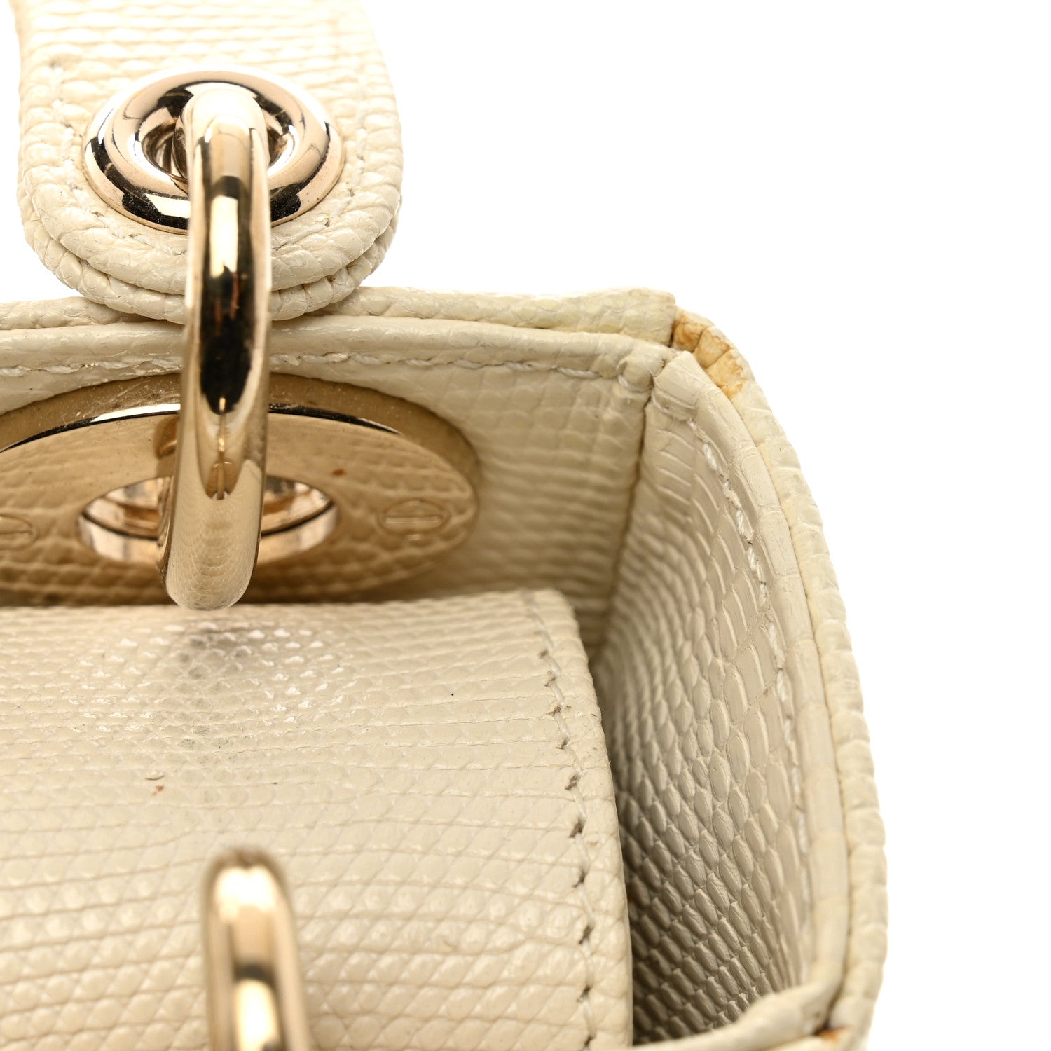 Christian Dior Lizard Mini Lady Dior White 11 of 11