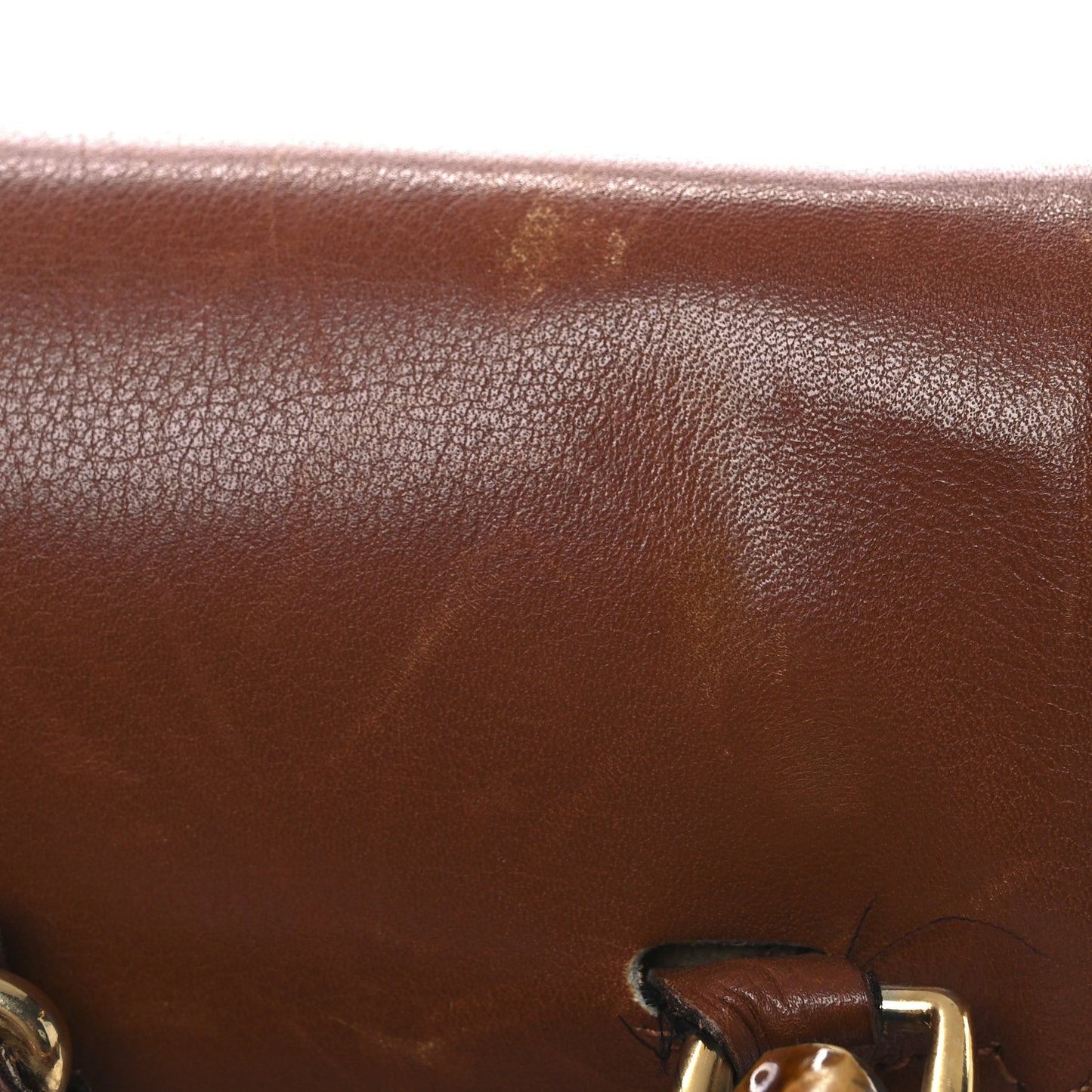 Calfskin Bamboo Backpack Brown