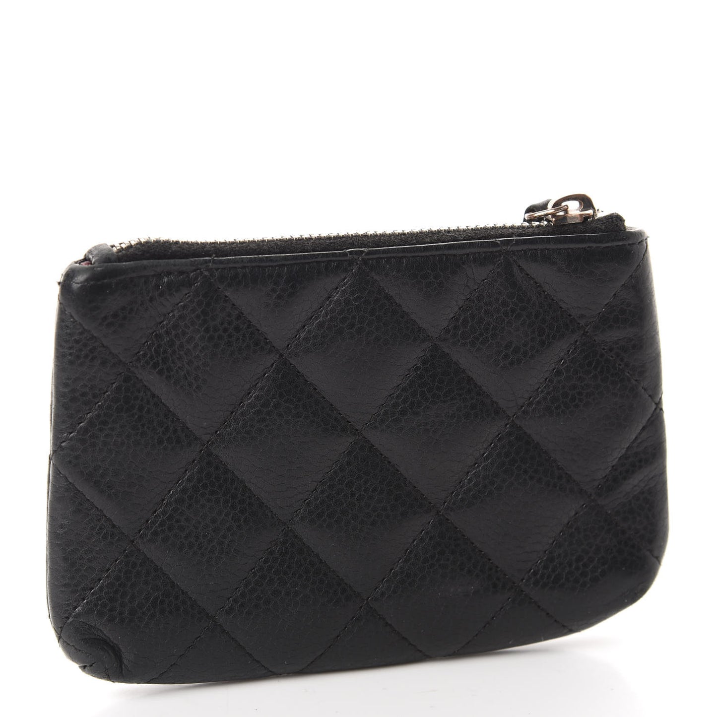 Caviar Quilted Key Holder Case Black