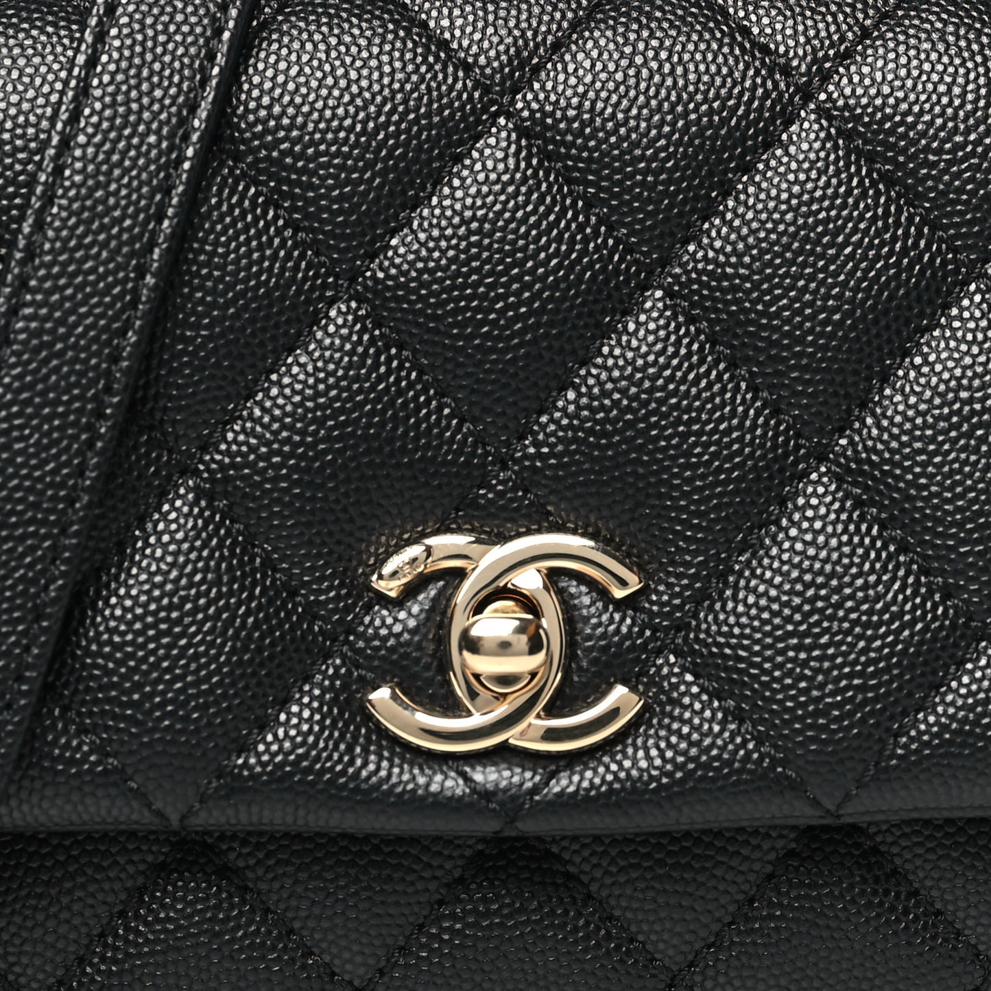 Caviar Quilted Extra Mini Coco Handle Flap Black