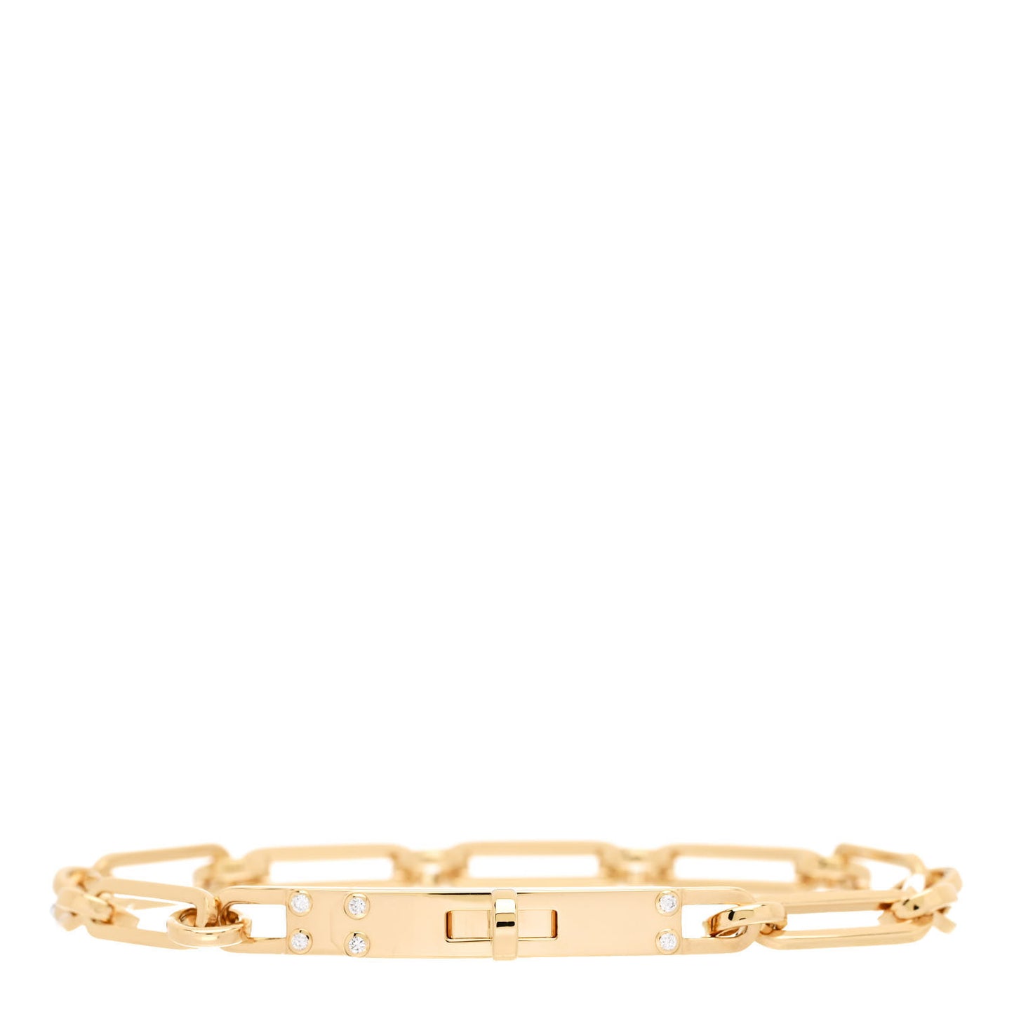 18K Yellow Gold Diamond PM Kelly Chaine Bracelet ST