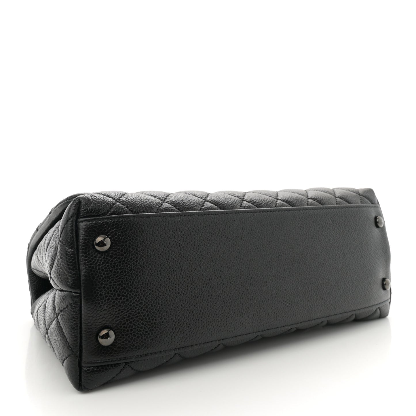 Caviar Quilted Small Coco Handle Flap So Black