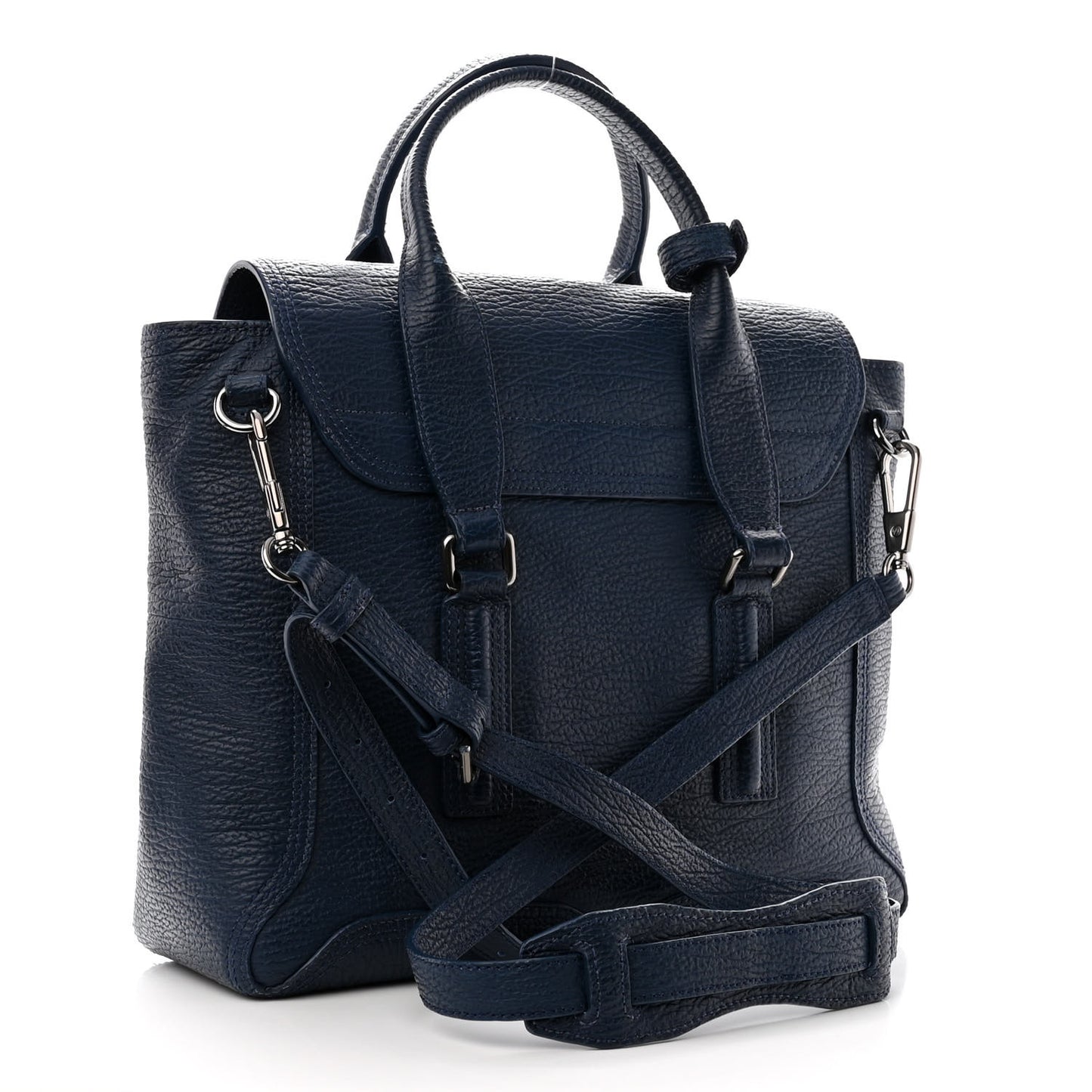 Textured Calfskin Medium Pashli Satchel Ink