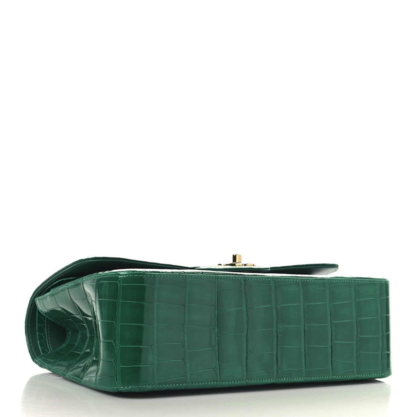 Alligator Jumbo Double Flap Green