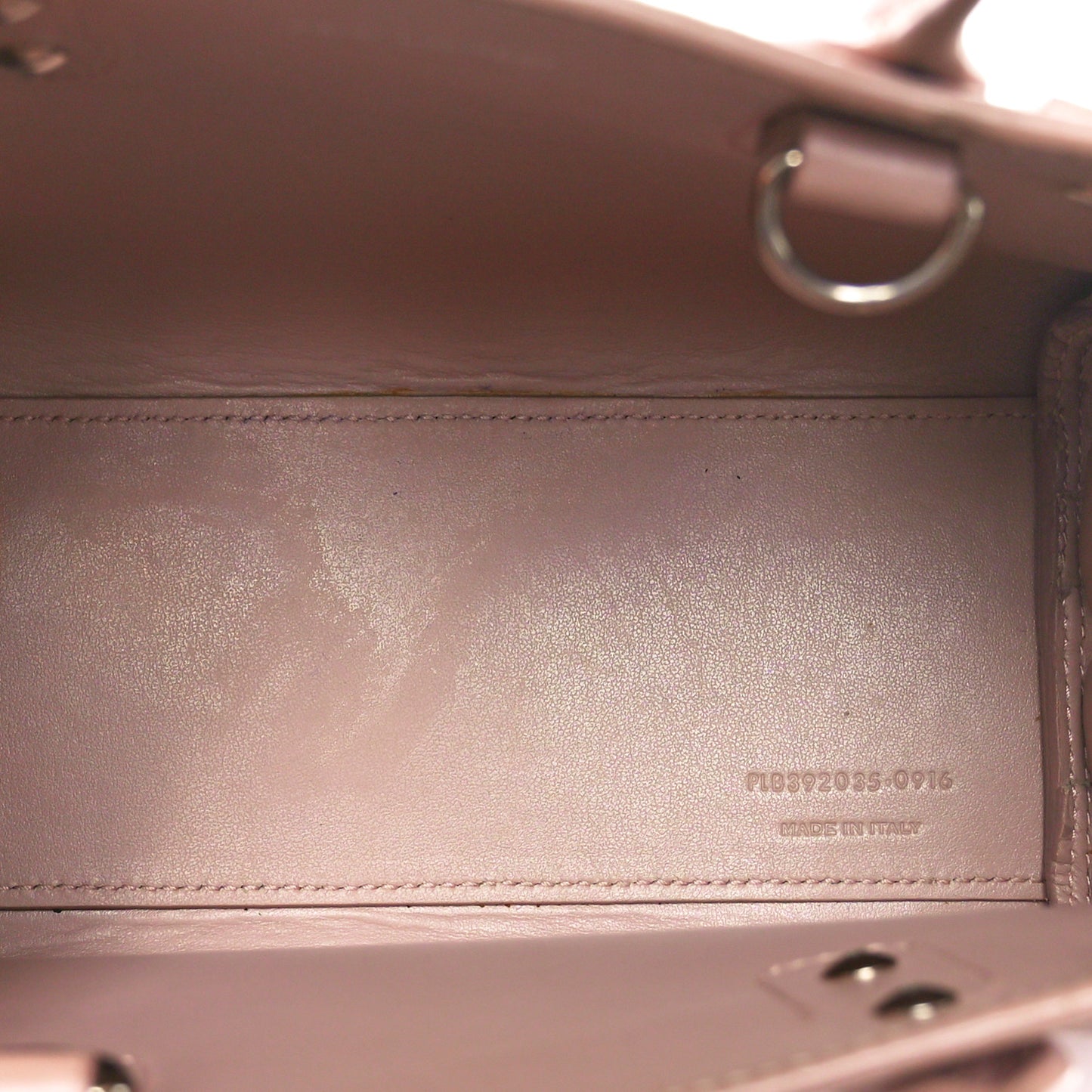 Grained Calfskin Nano Sac De Jour Antique Rose