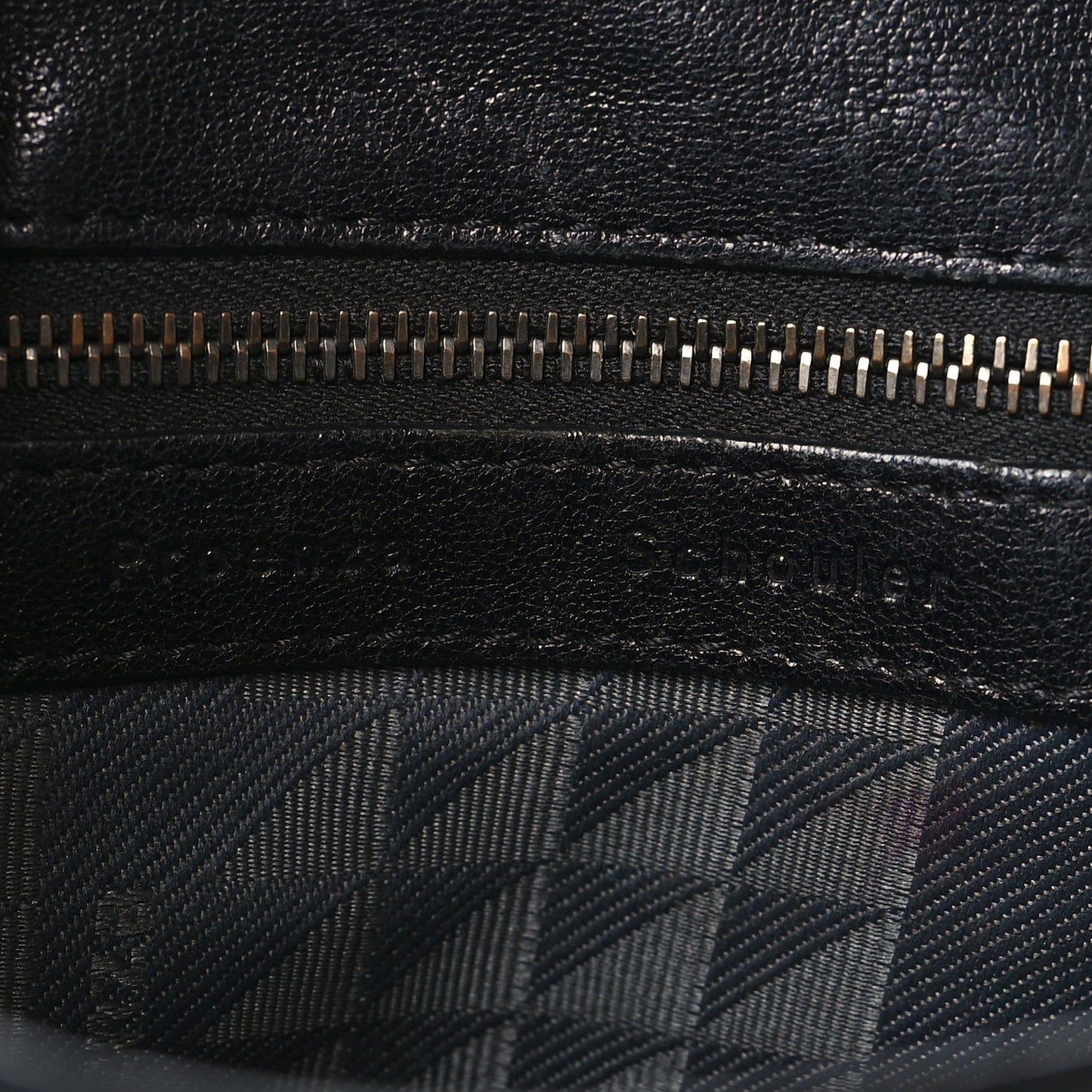 Lambskin Fringe PS1 Crossbody Pouch Black