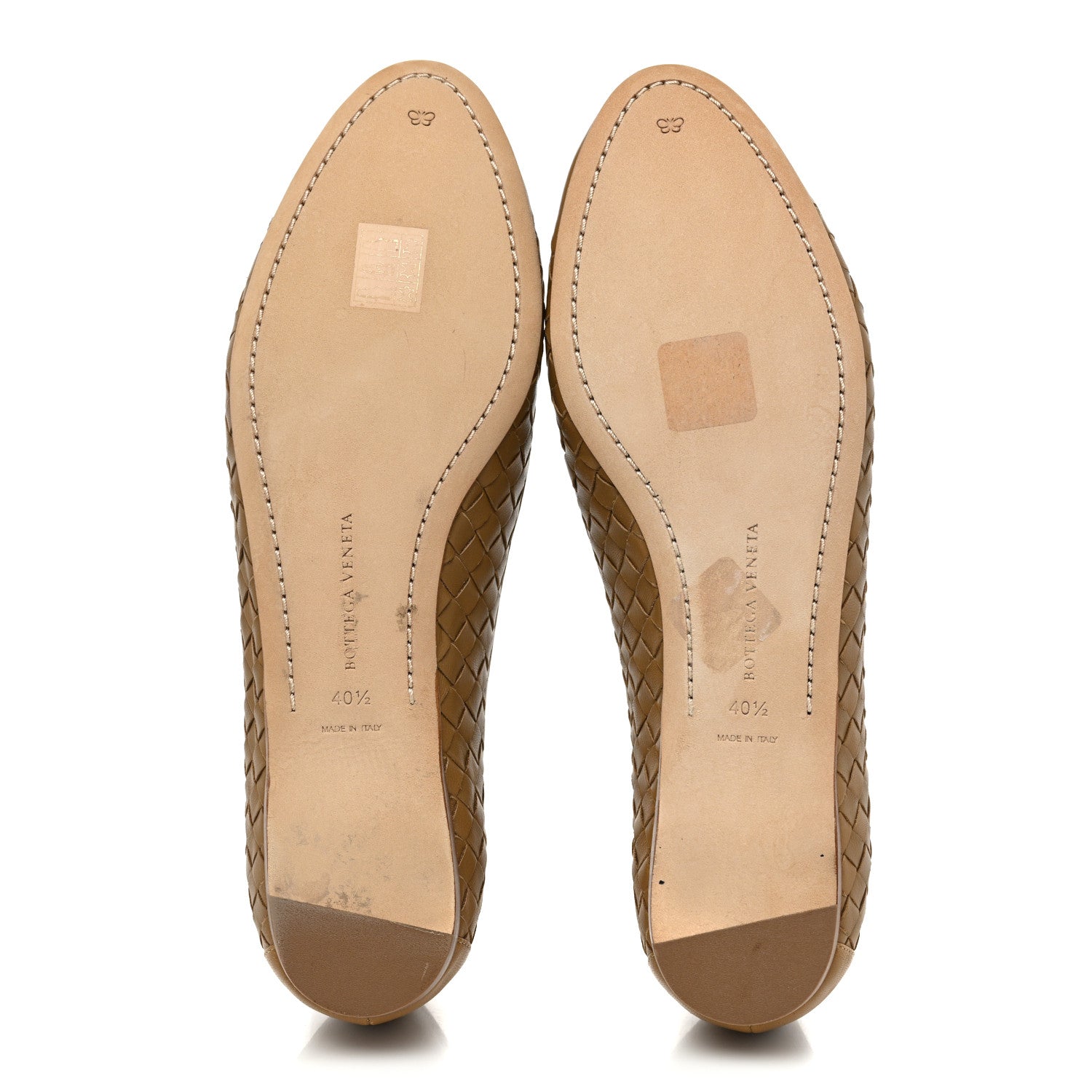 Bottega Veneta Nappa Intrecciato Flats 40.5 Mustard 5 of 9
