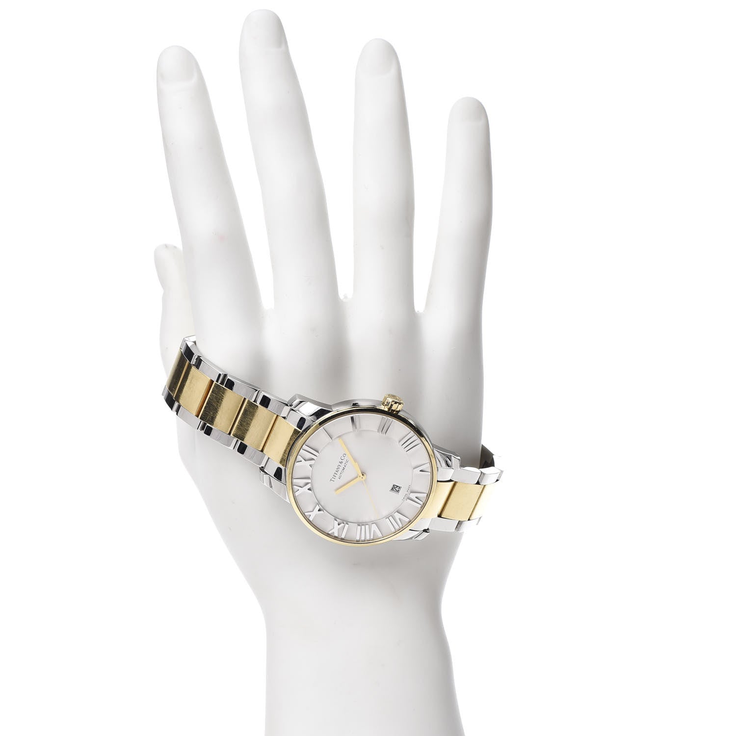 Tiffany Stainless Steel 18K Yellow Gold 42mm Atlas Automatic Watch 2 of 9