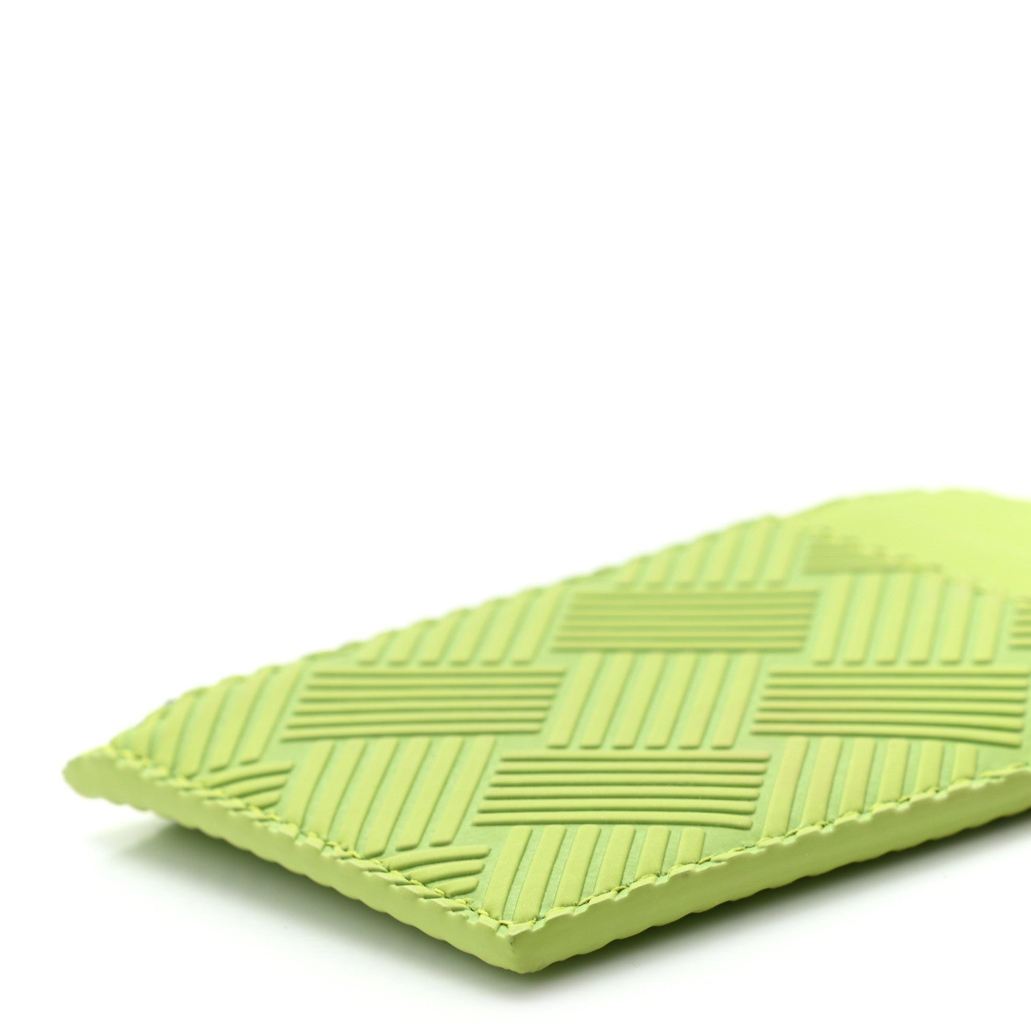 Bottega Veneta Nappa Embossed Intrecciato Zipped Card Case Kiwi 8 of 9