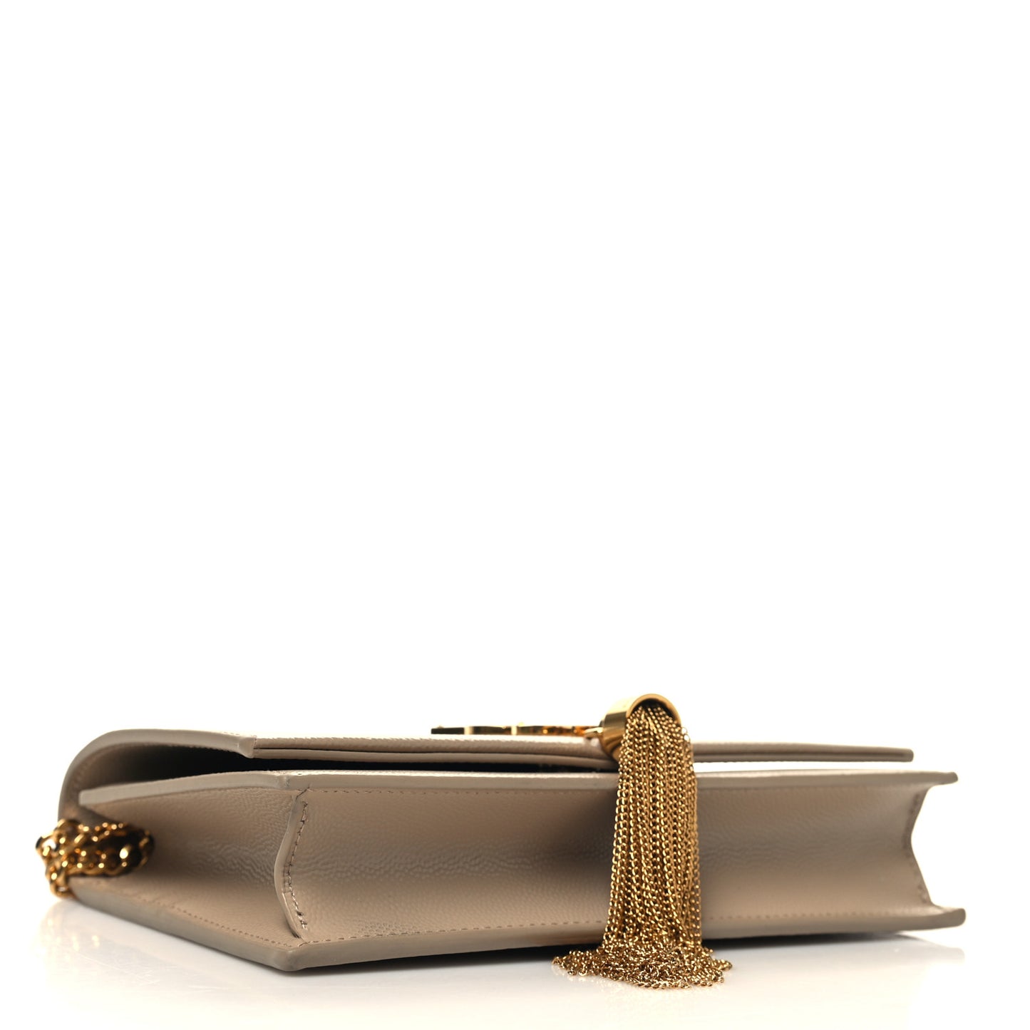 Grain De Poudre Classic Monogram Kate Tassel Chain Wallet Dark Beige