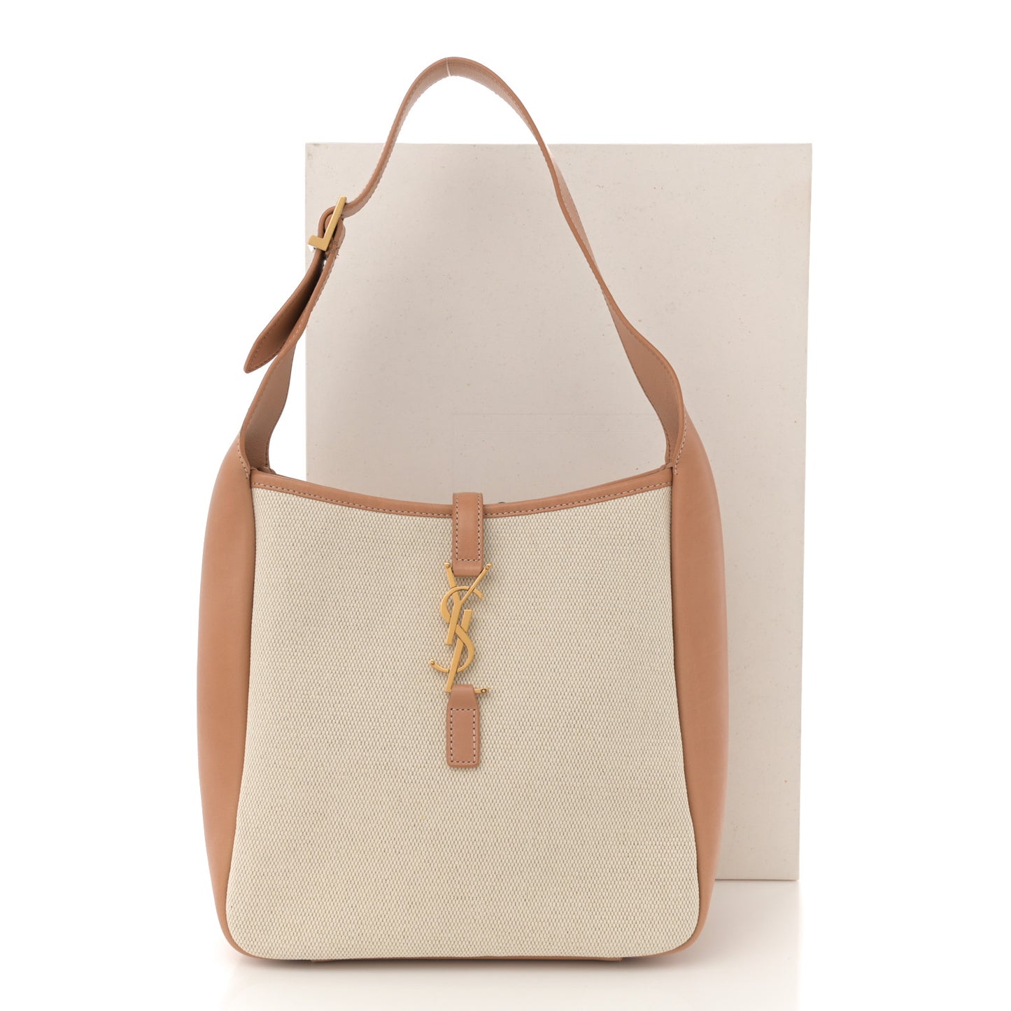 Smooth Calfskin Canvas Small Le 5 A 7 Soft Hobo Natural Tan