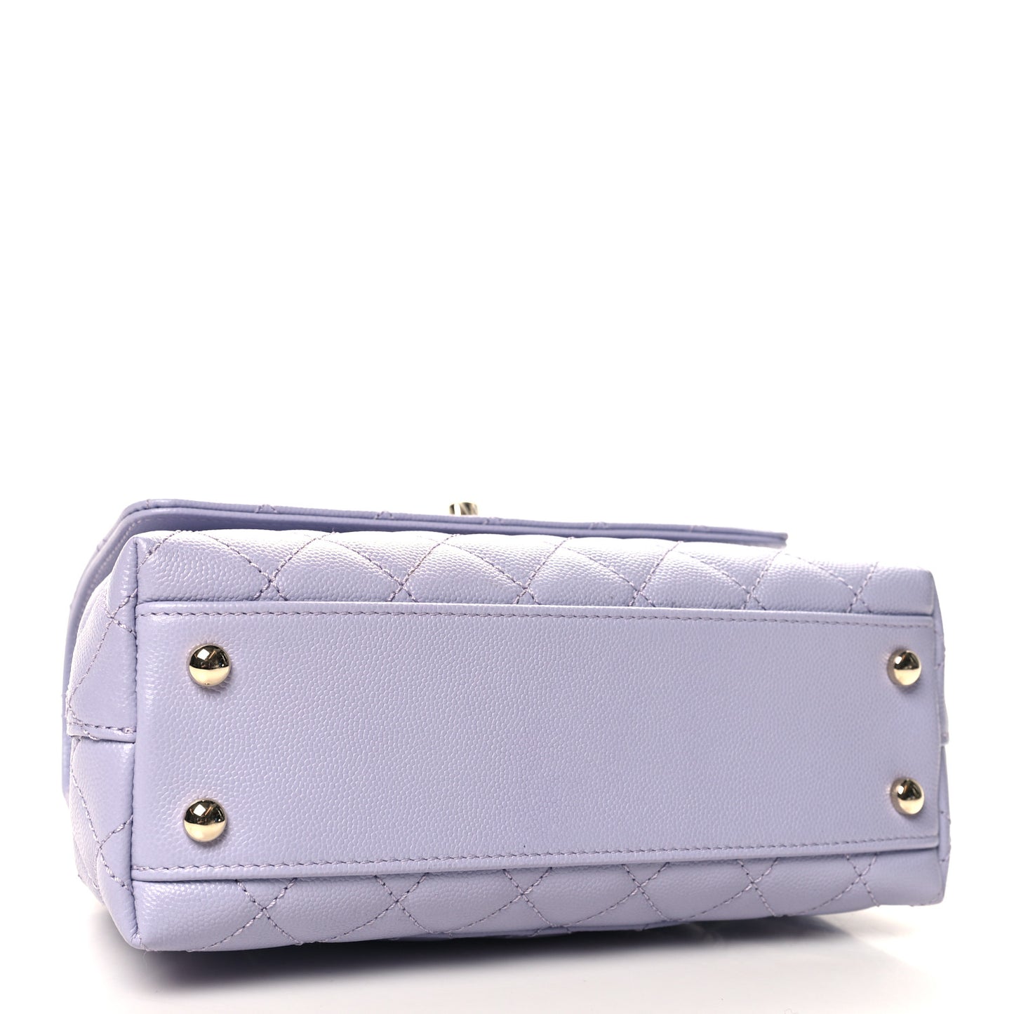 Caviar Quilted Mini Coco Handle Flap Light Purple