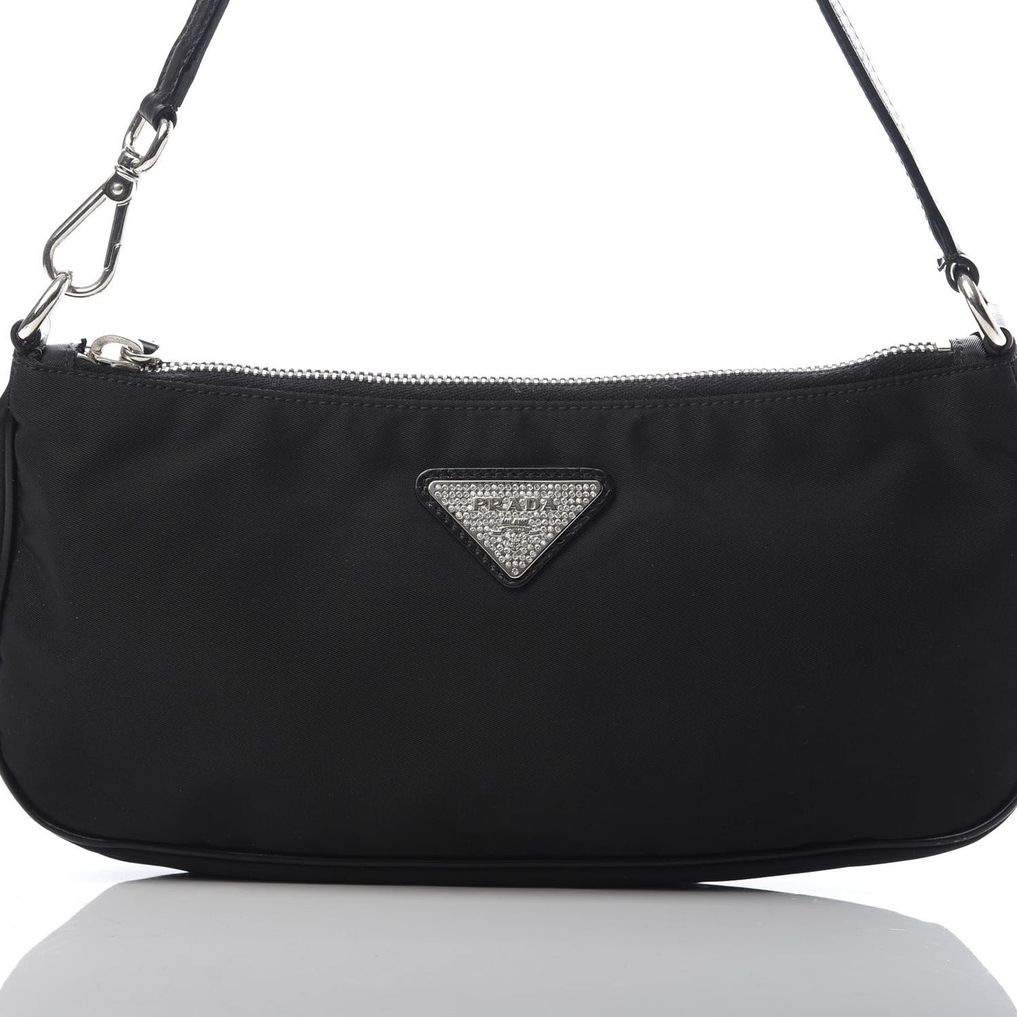 Tessuto Light Nylon Pochette Bag Black