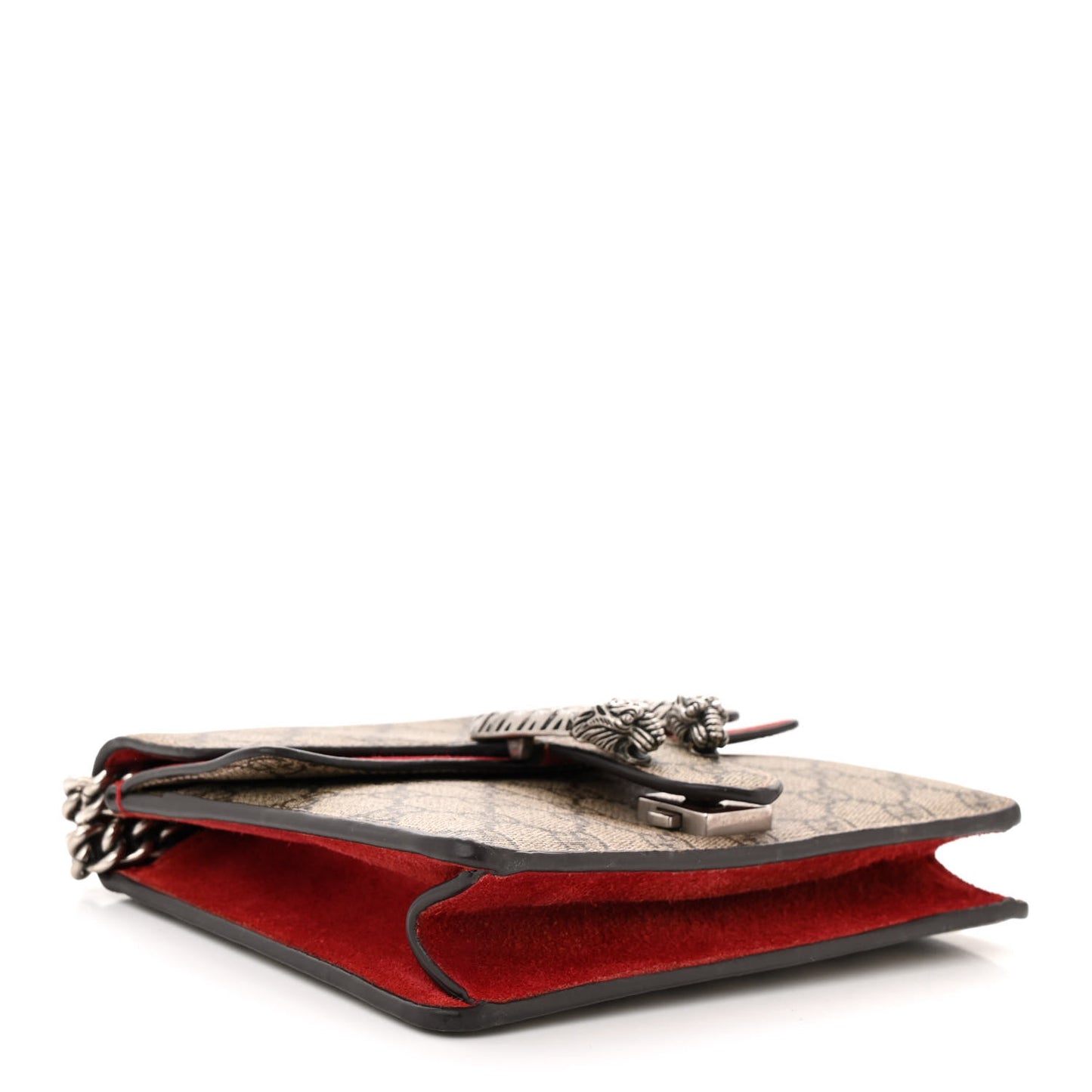 GG Supreme Monogram Mini Dionysus Shoulder Bag Hibiscus Red