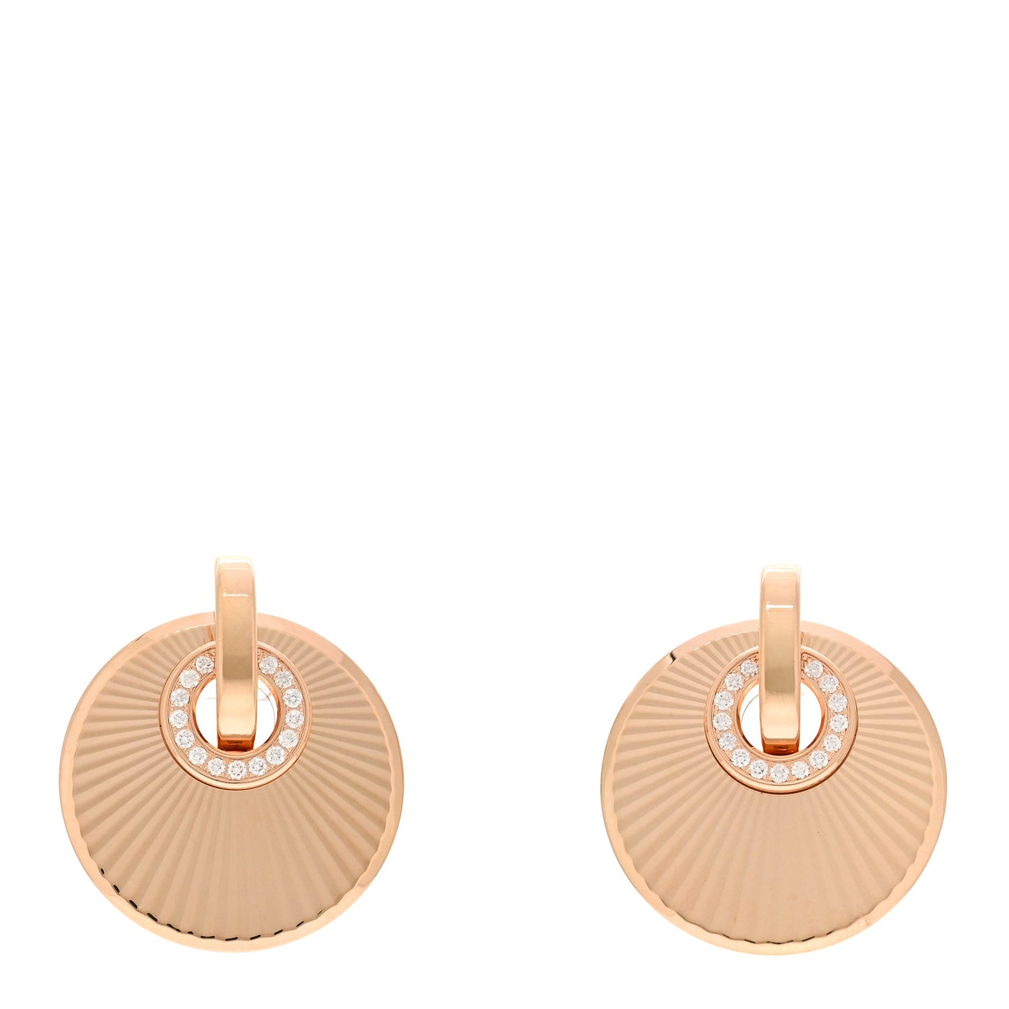18K Rose Gold Diamond Xtravaganza Round Drop Earrings