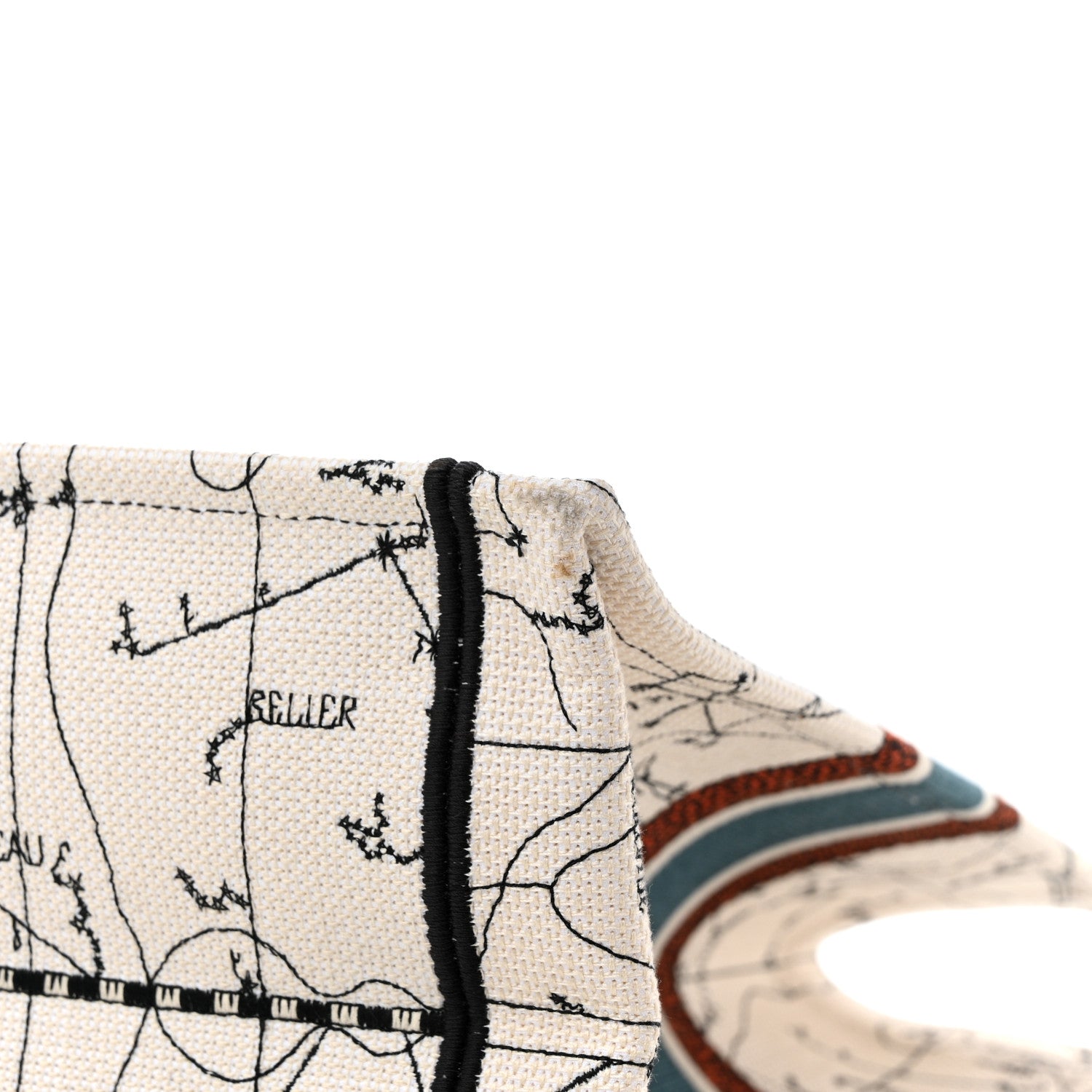 Christian Dior Canvas Embroidered Large Zodiac Book Tote Latte Multicolor 11 of 17