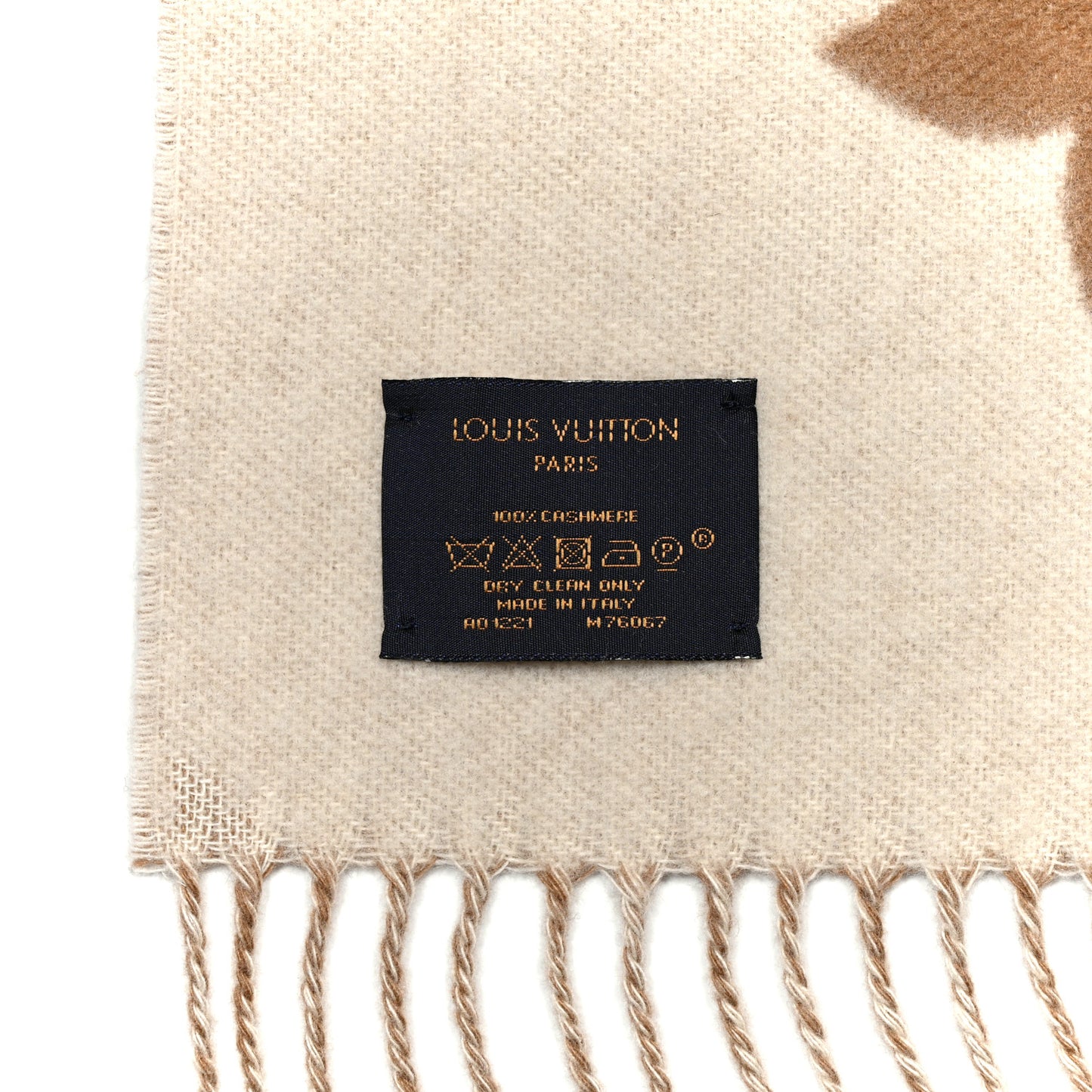 Cashmere Monogram Reykjavik Scarf Sable