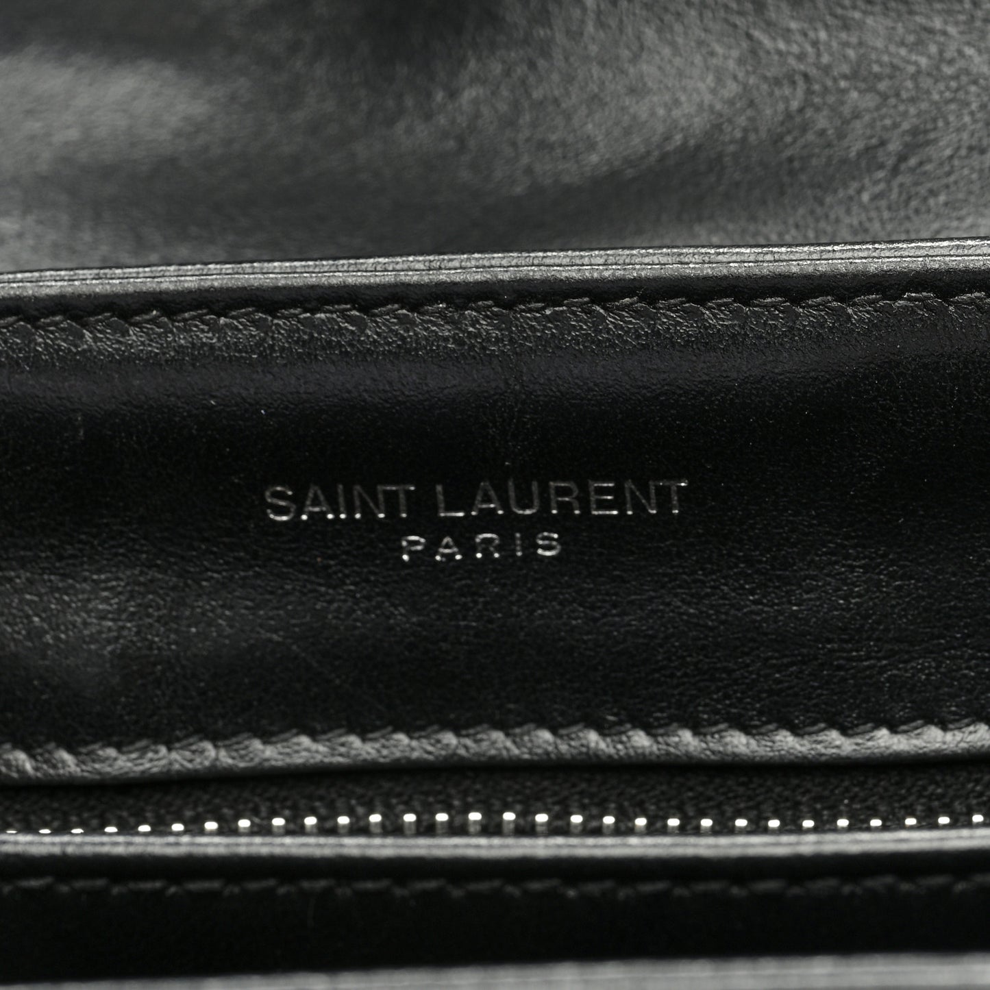 SAINT LAURENT Calfskin Y Quilted Monogram Toy Loulou Crossbody Bag Black