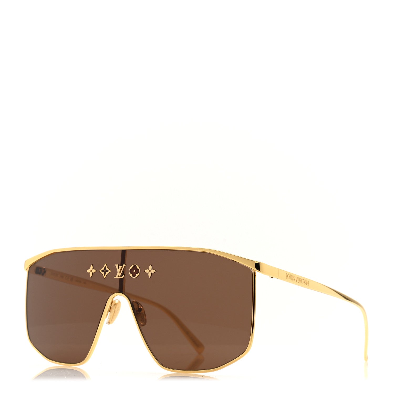 Louis Vuitton Metal LV Golden Mask Sunglasses Z1717U Gold 1572388