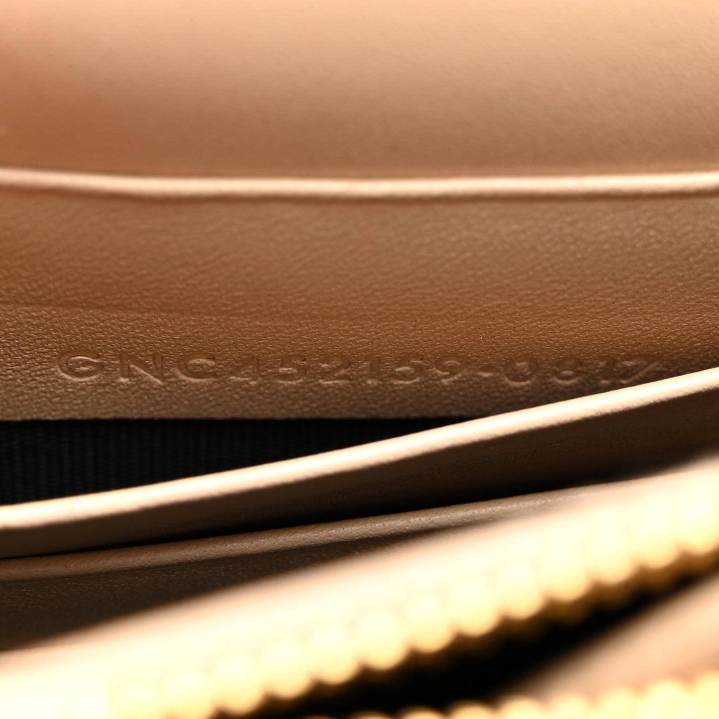 Smooth Calfskin Classic Monogram Kate Tassel Chain Wallet Dark Beige