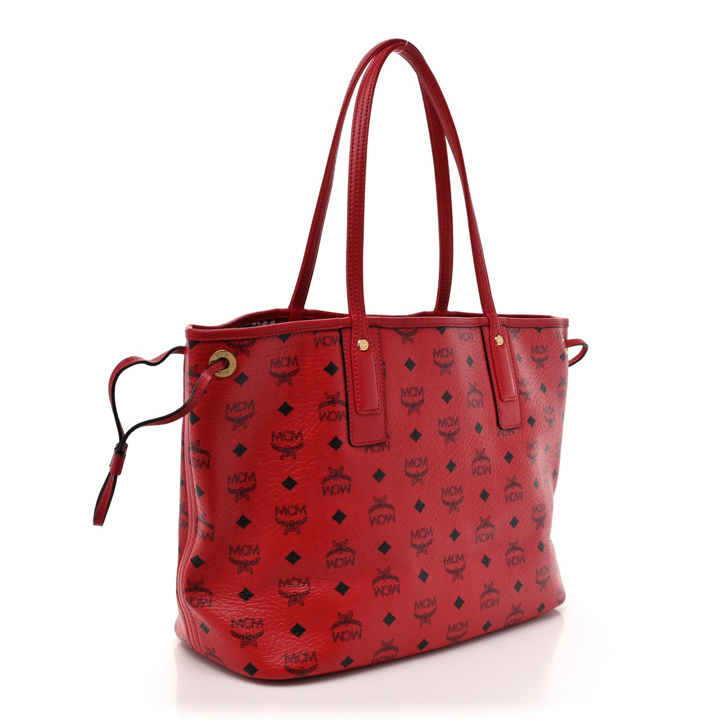 Visetos Medium Liz Reversible Shopper Tote Ruby Red