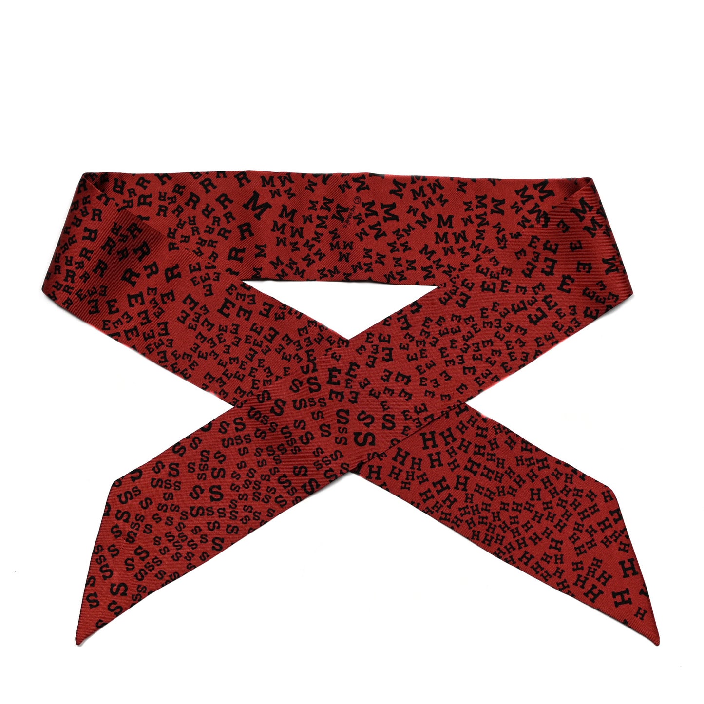 Silk Scattered Letters Twilly