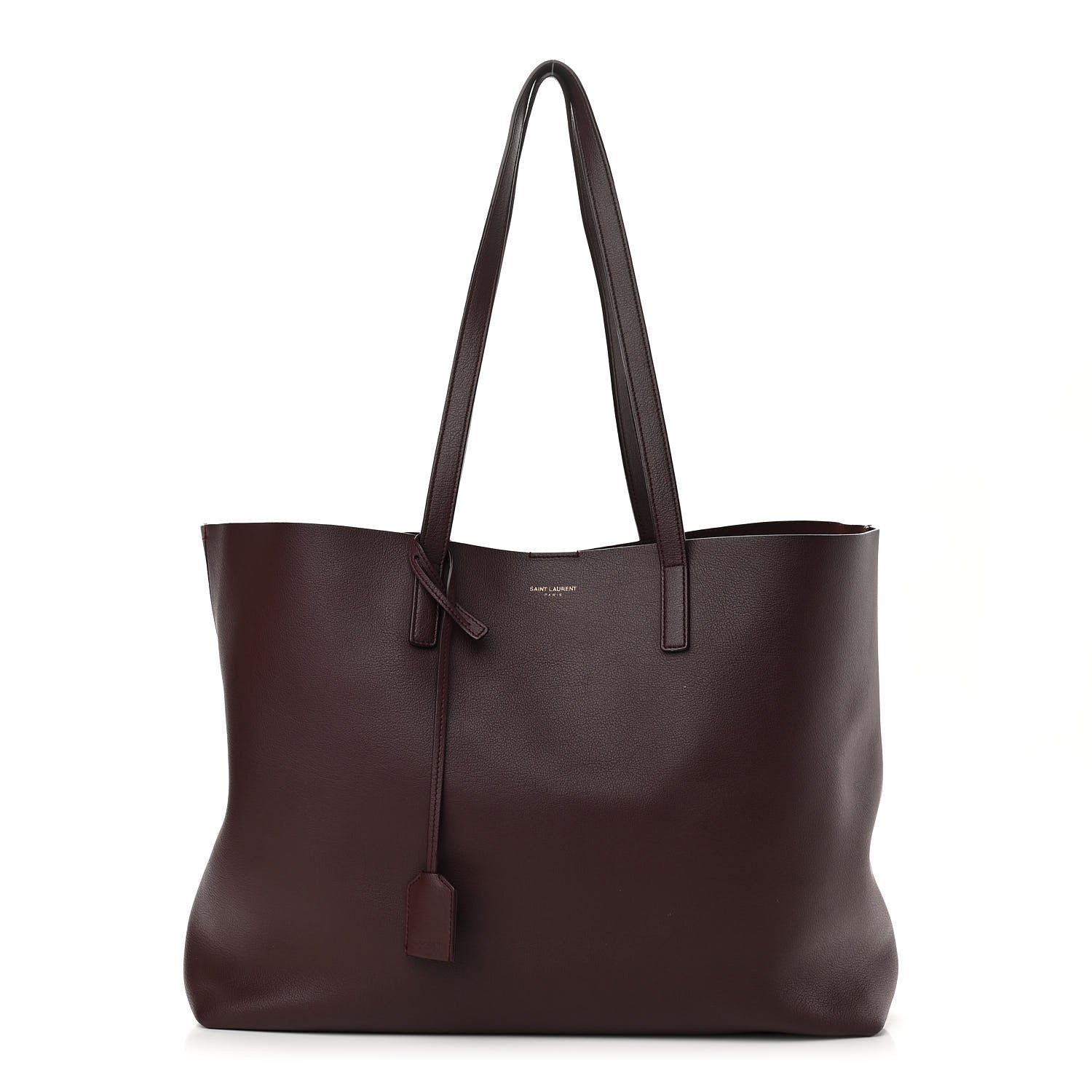 Saint Laurent Calfskin Large Shopping Tote Old Bordeaux 3 of 9
