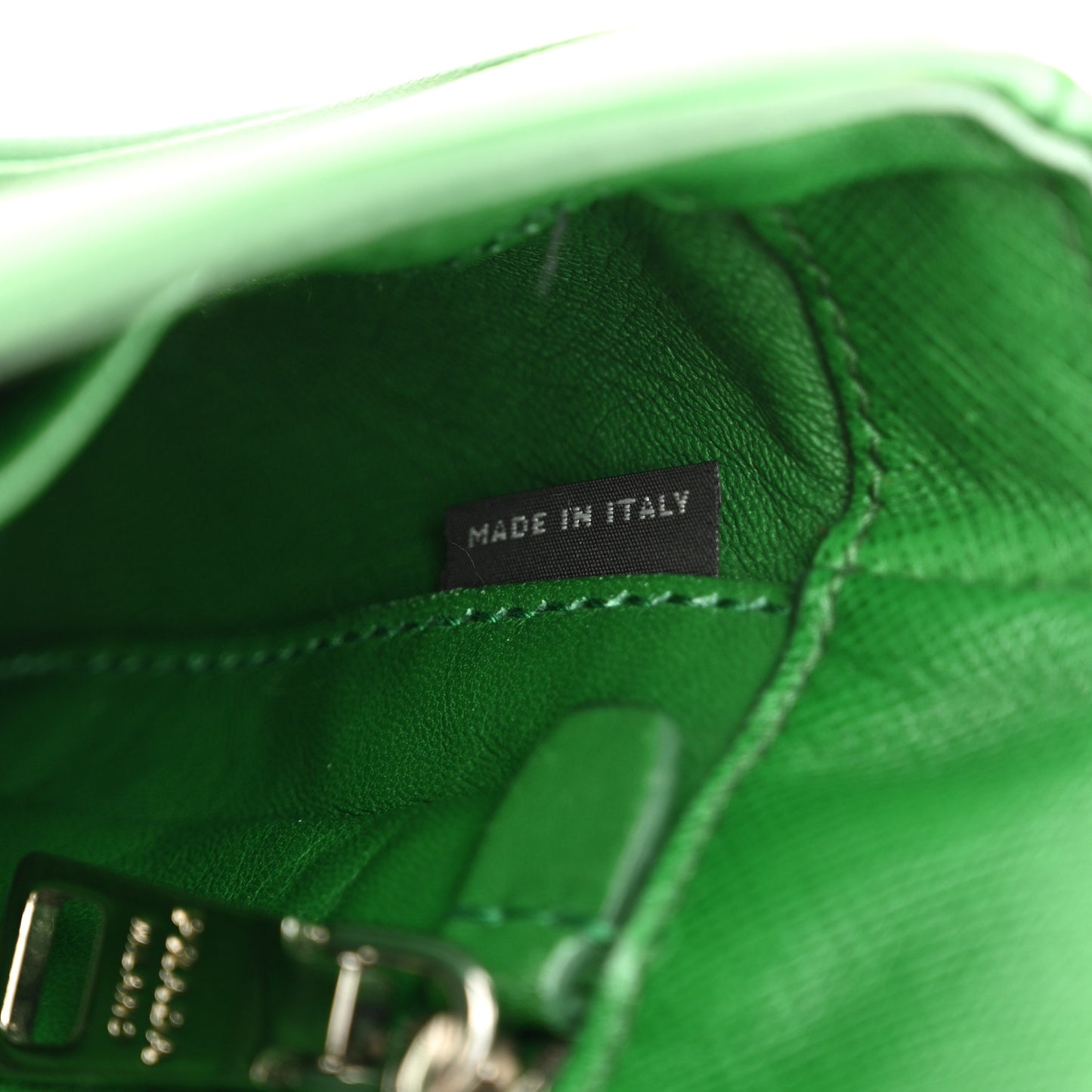 Saffiano Lux Sound Crossbody Bag Green