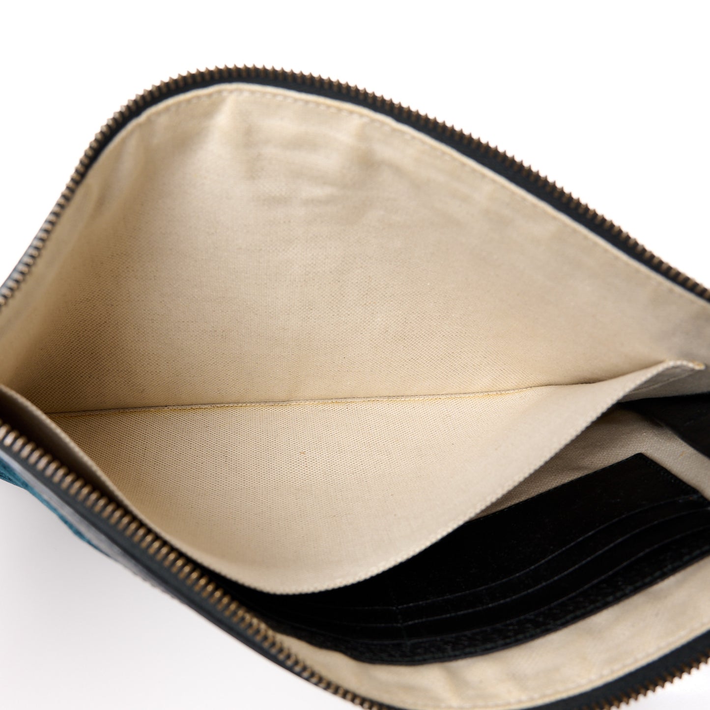 Velvet GG Monogram Textured Calfskin Web Ophidia Wristlet Blue Beige Black
