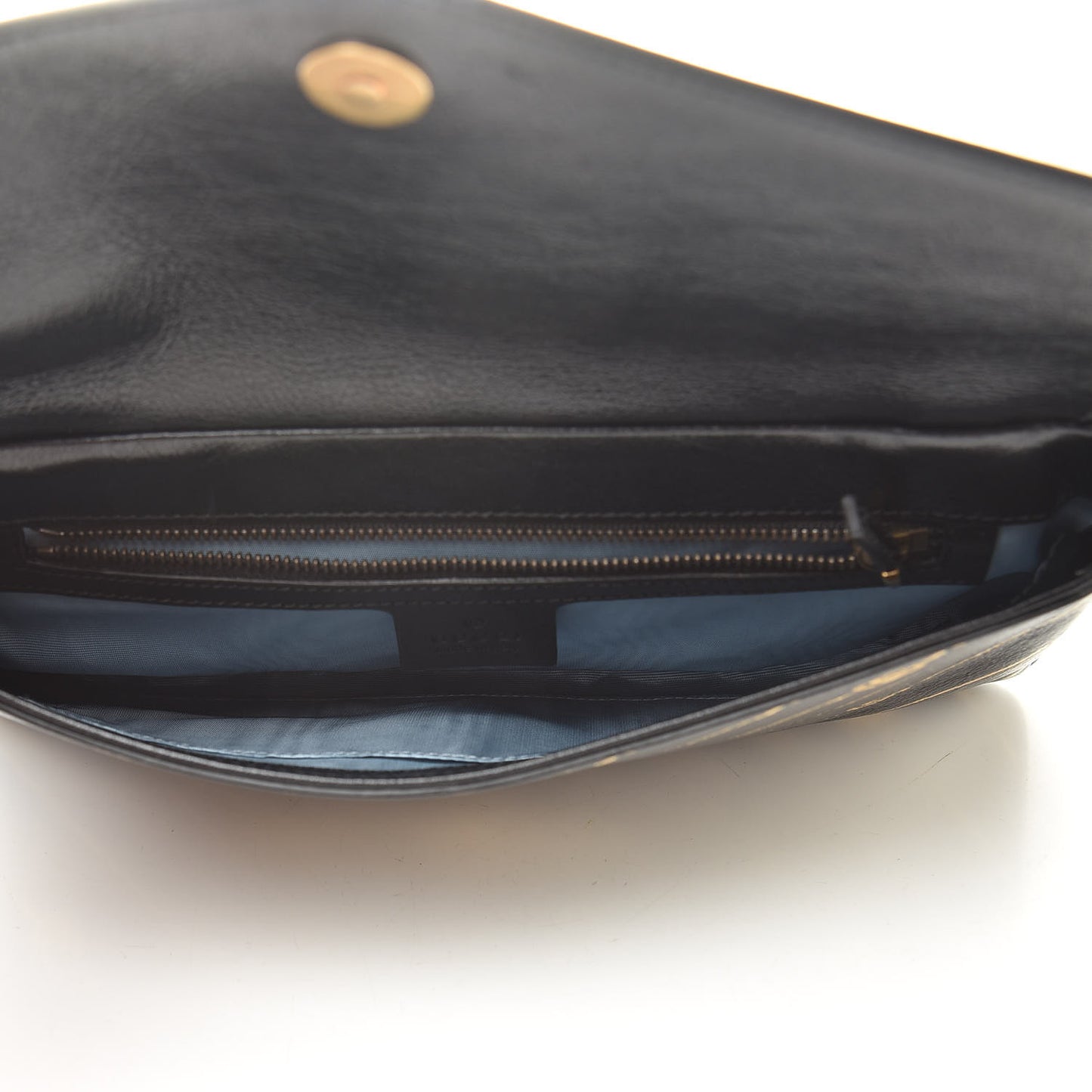 Calfskin Diagonal GG Medium Thiara Double Envelope Shoulder Bag Black White