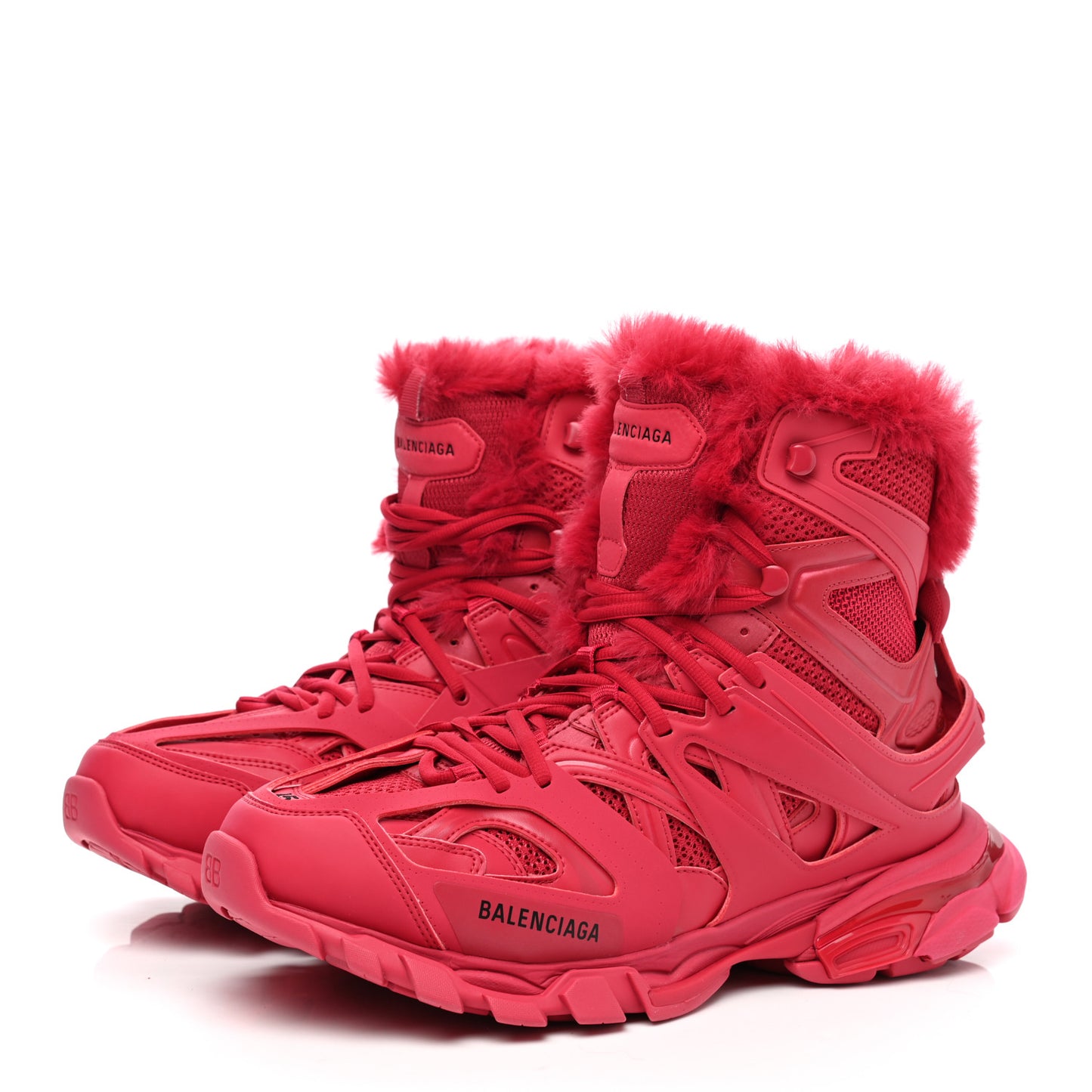 Mesh Nylon Faux Fur Mens Track Hike Sneakers 45 Red
