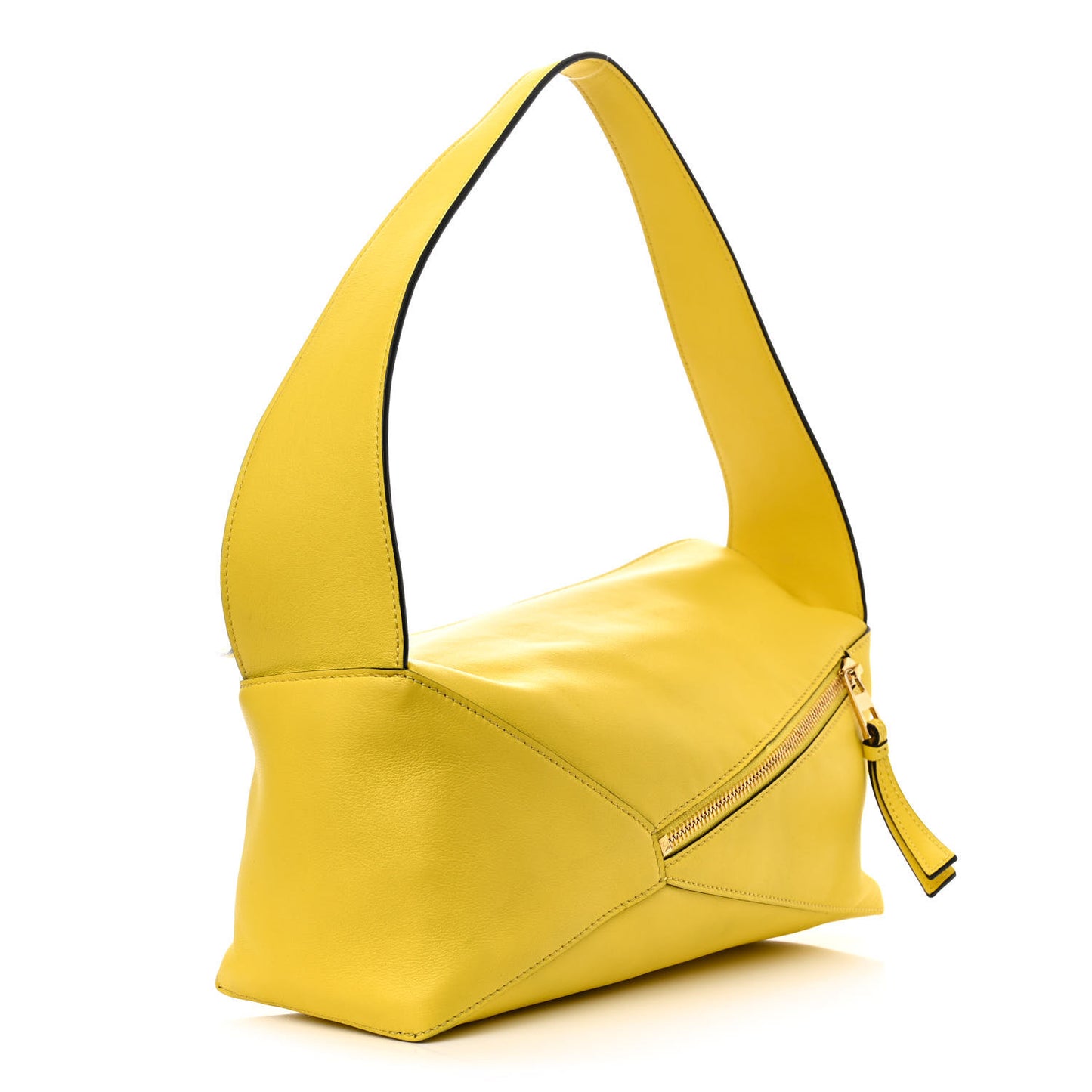Calfskin Puzzle Hobo Lemon